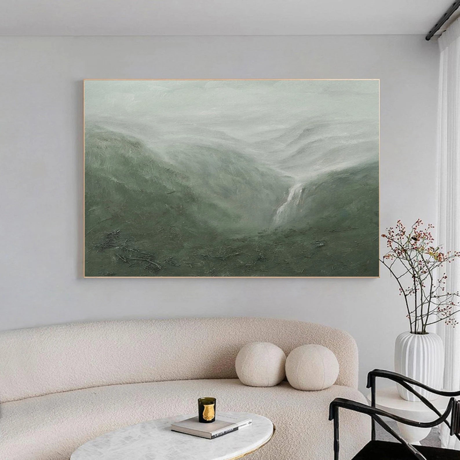 Textured Landscape Serenity | Green Mist