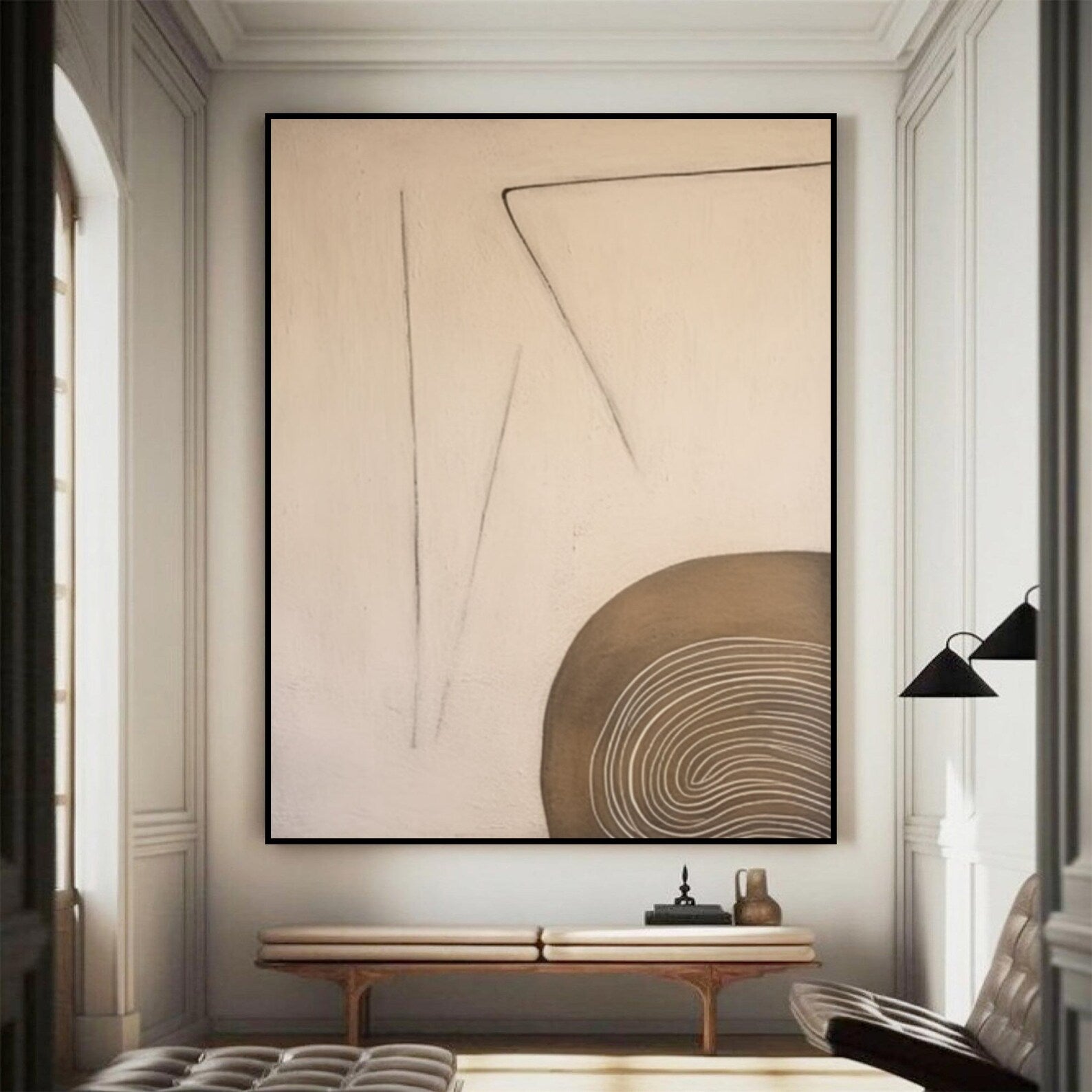 Textured Minimalist Opulence | Umber Swirl