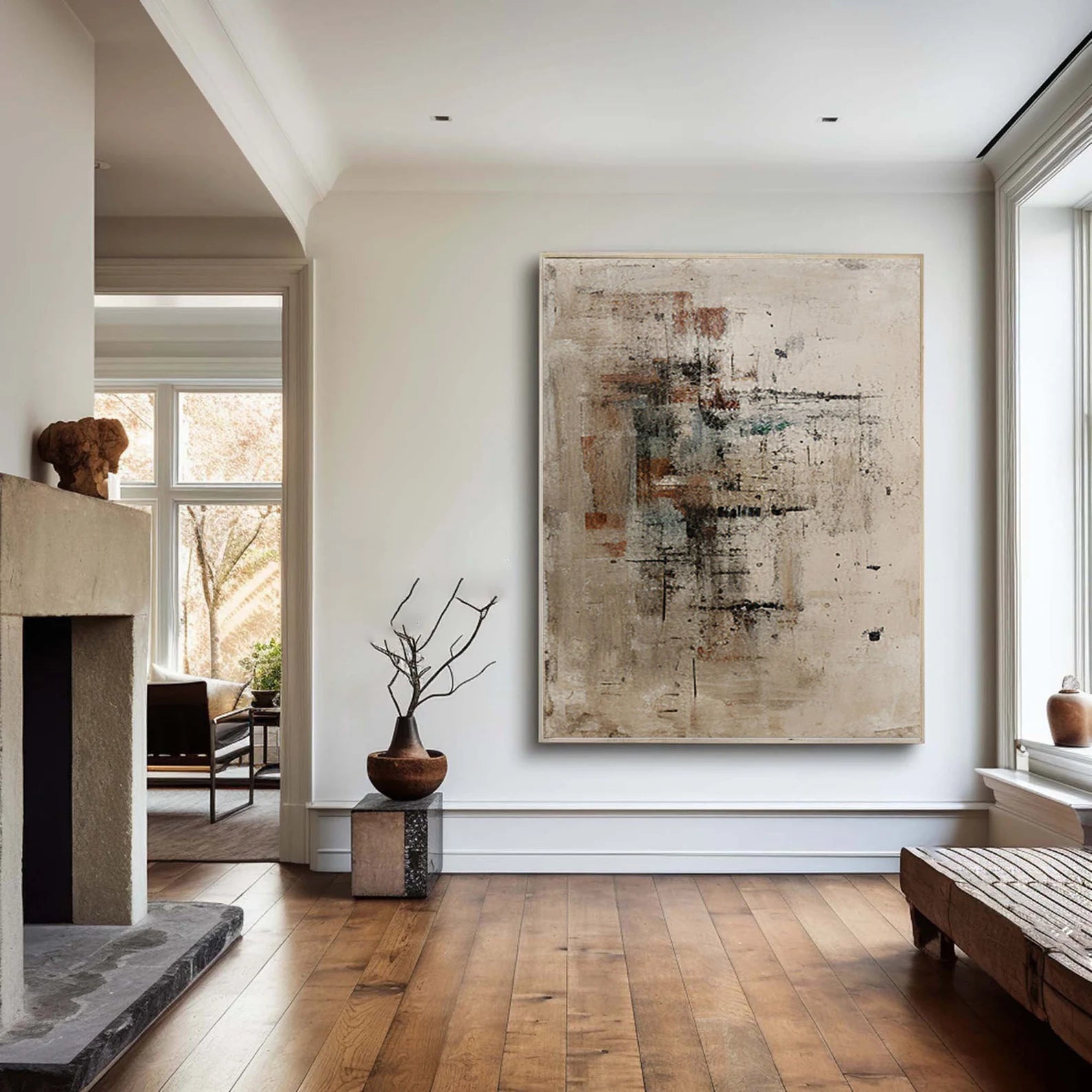 Textured Abstract Elegance | Neutral Blend