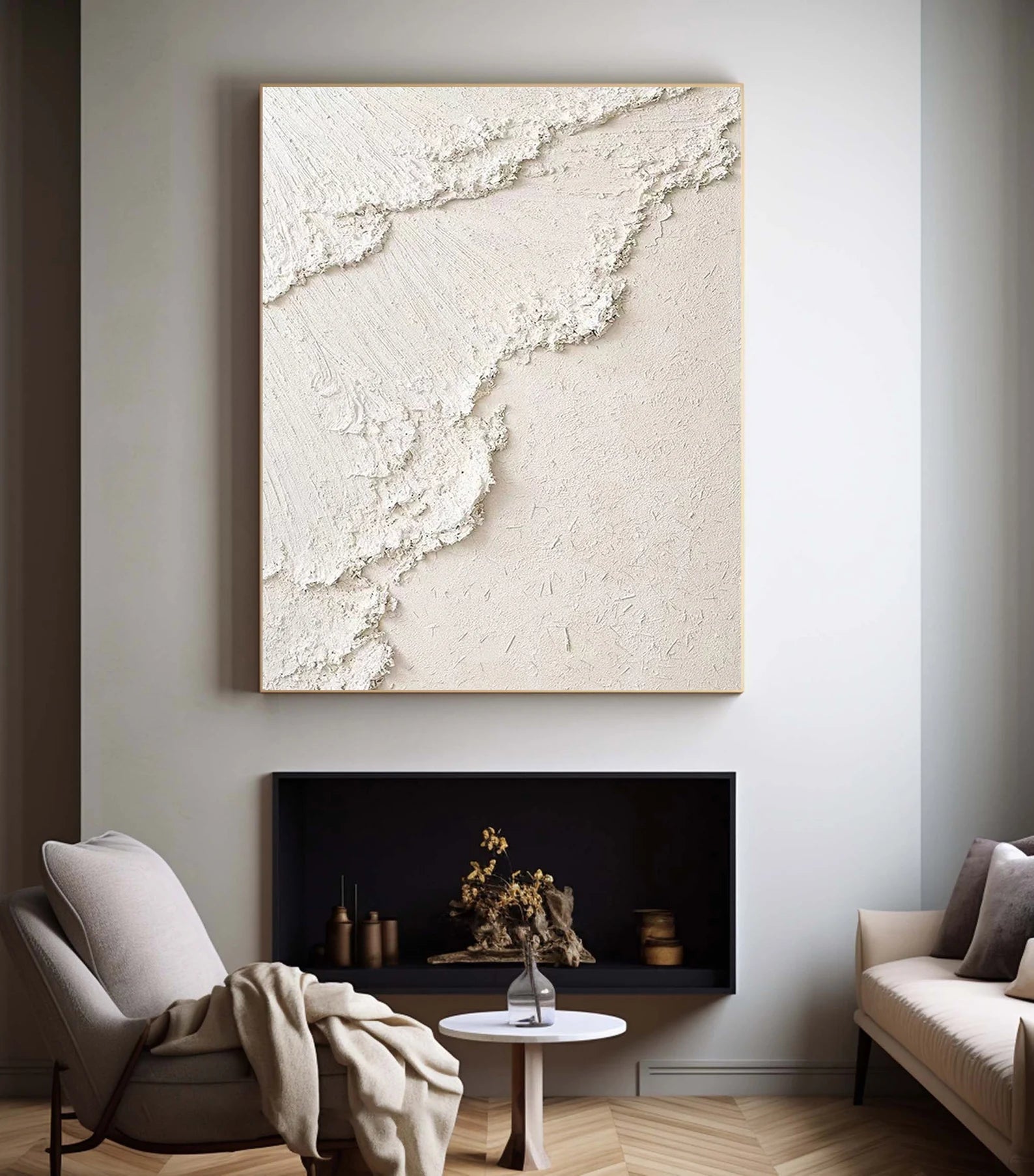 Textured Minimalist Serenity | White Textures