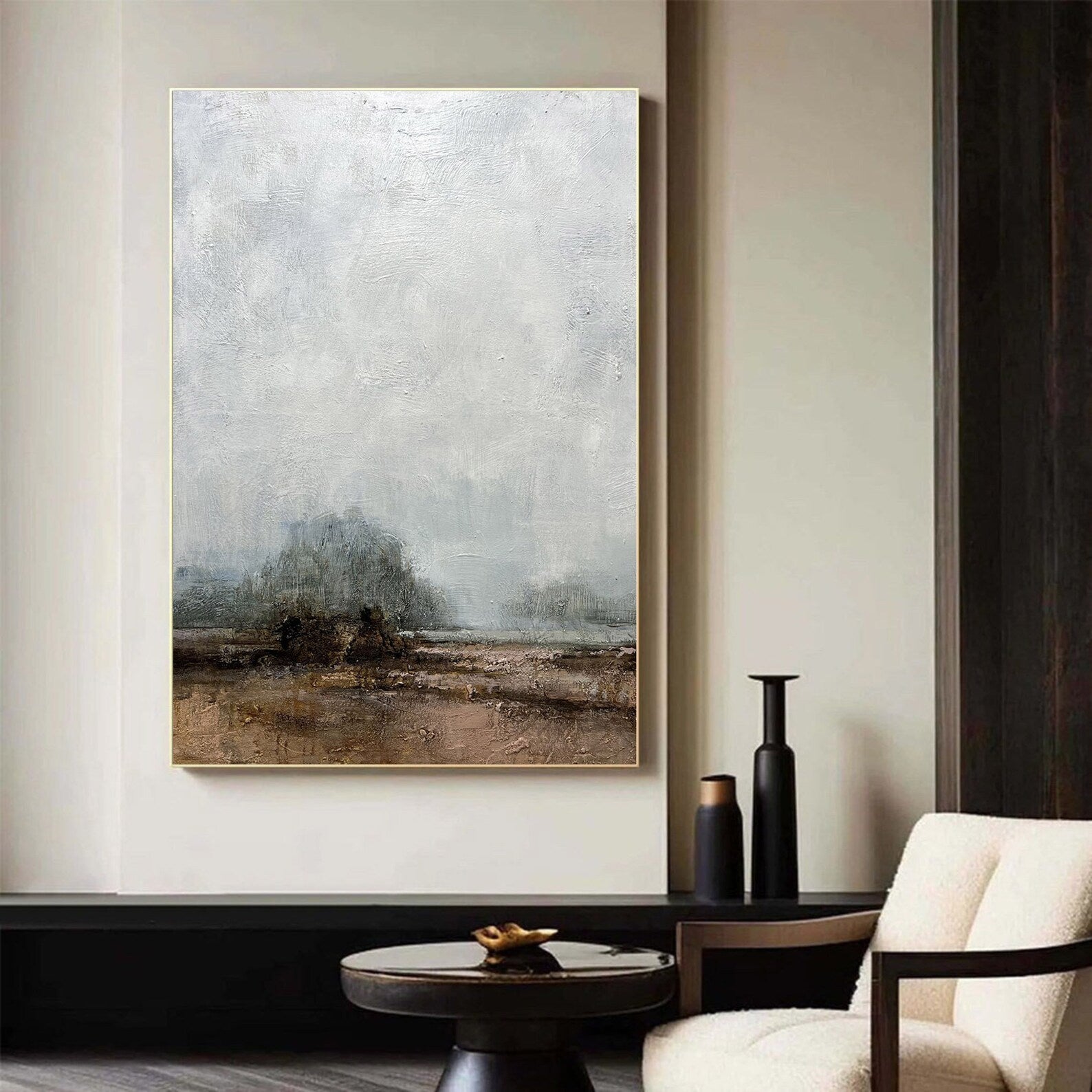 Textured Landscape Calm | Grey Brown