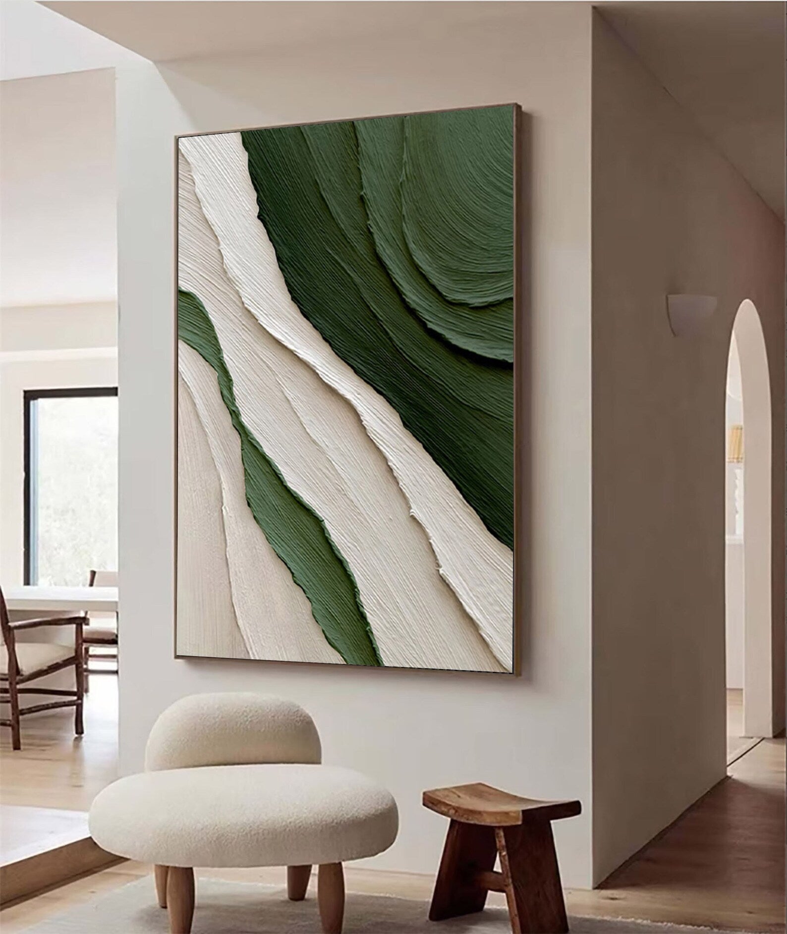 Textured Nature Flow | Green Beige