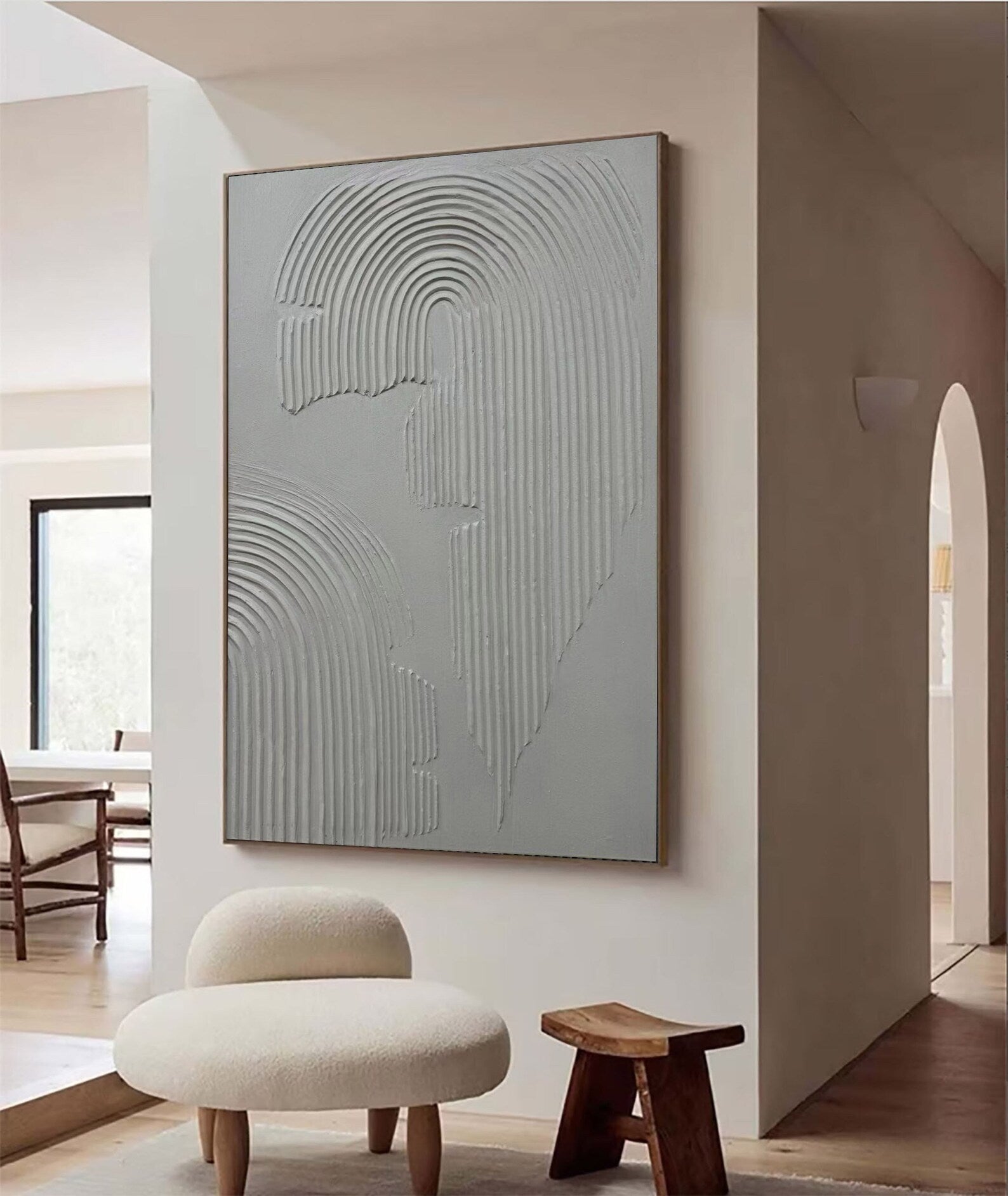 Textured Geometric Sophistication | Gray Depth