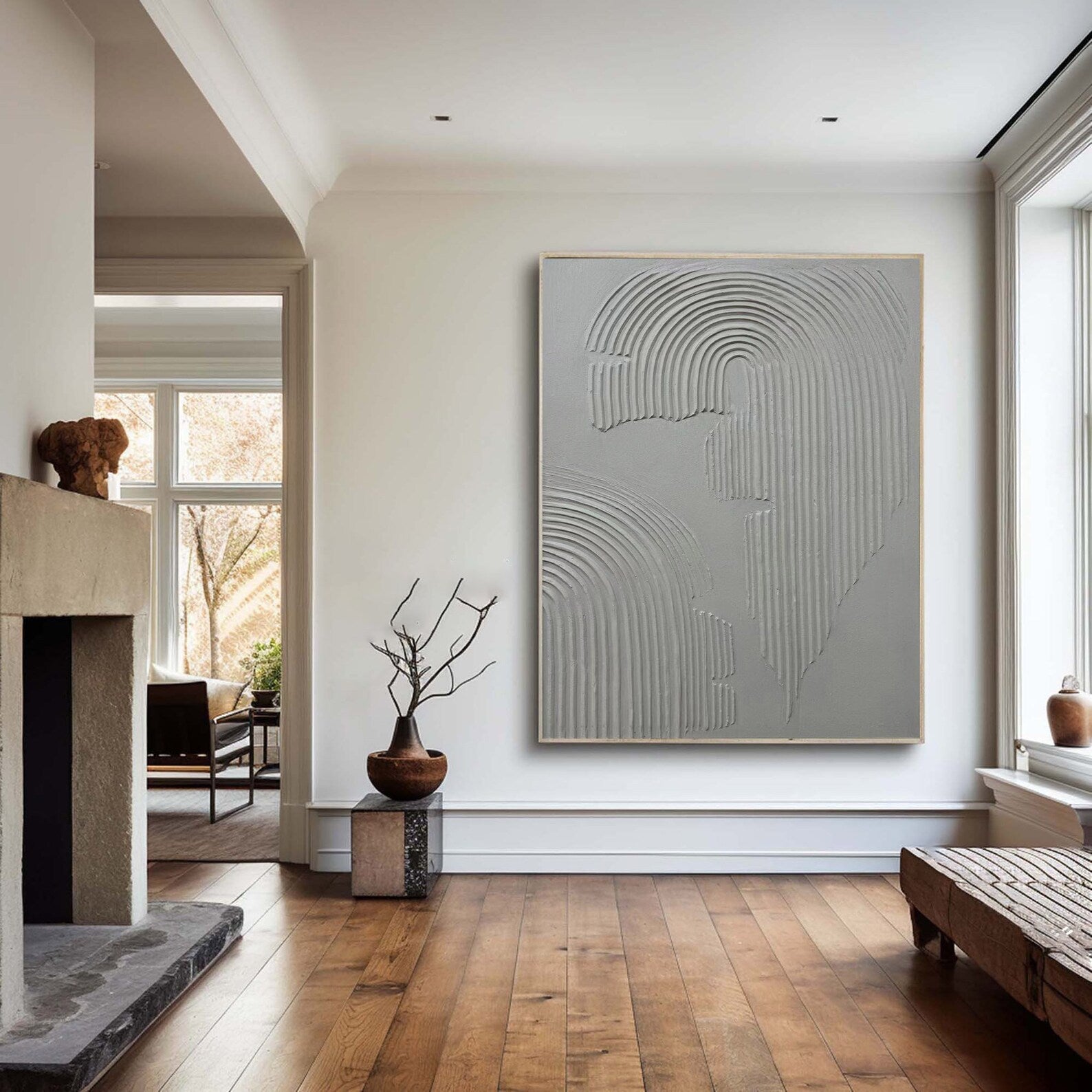 Textured Geometric Sophistication | Gray Depth