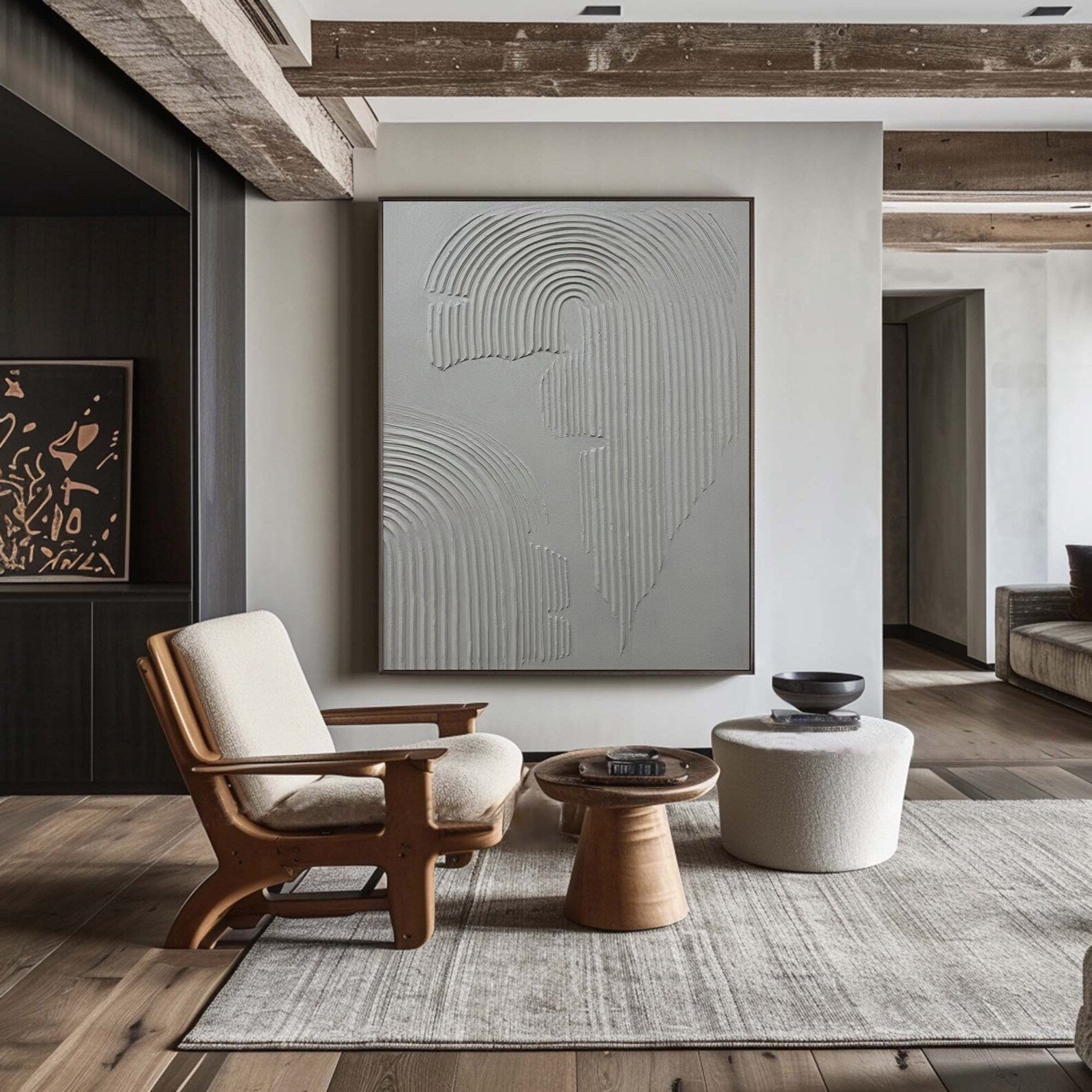 Textured Geometric Sophistication | Gray Depth