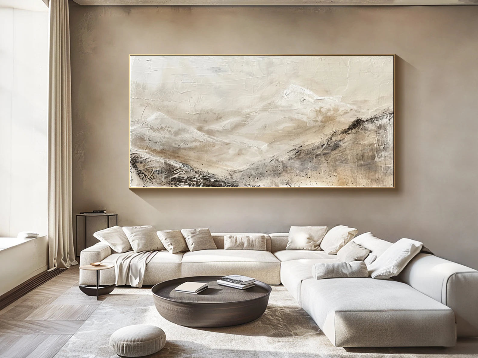 Textured Neutral-toned Minimalist Art | Tranquil Sophistication