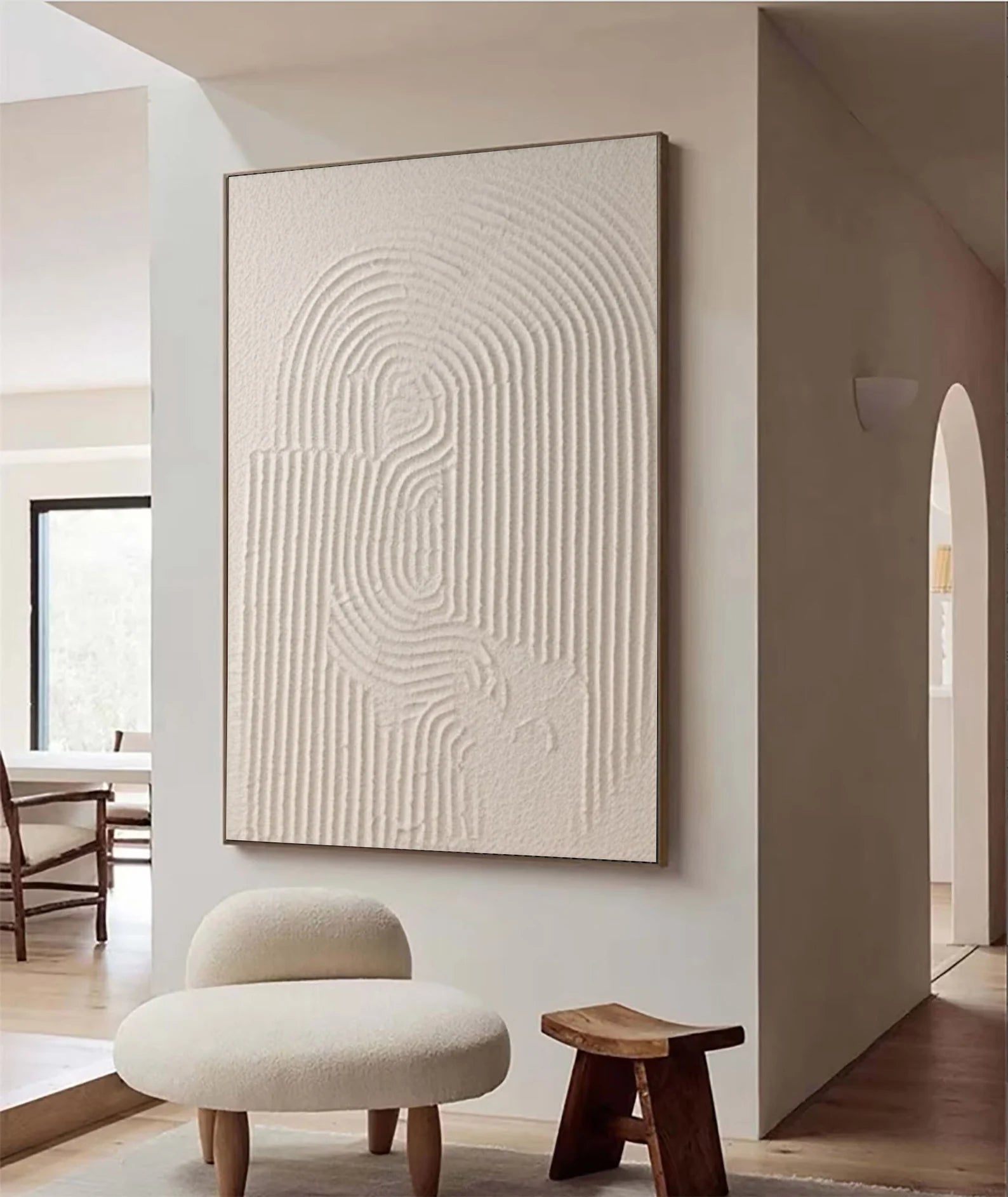 Textured Line Minimalism | Beige Artistry