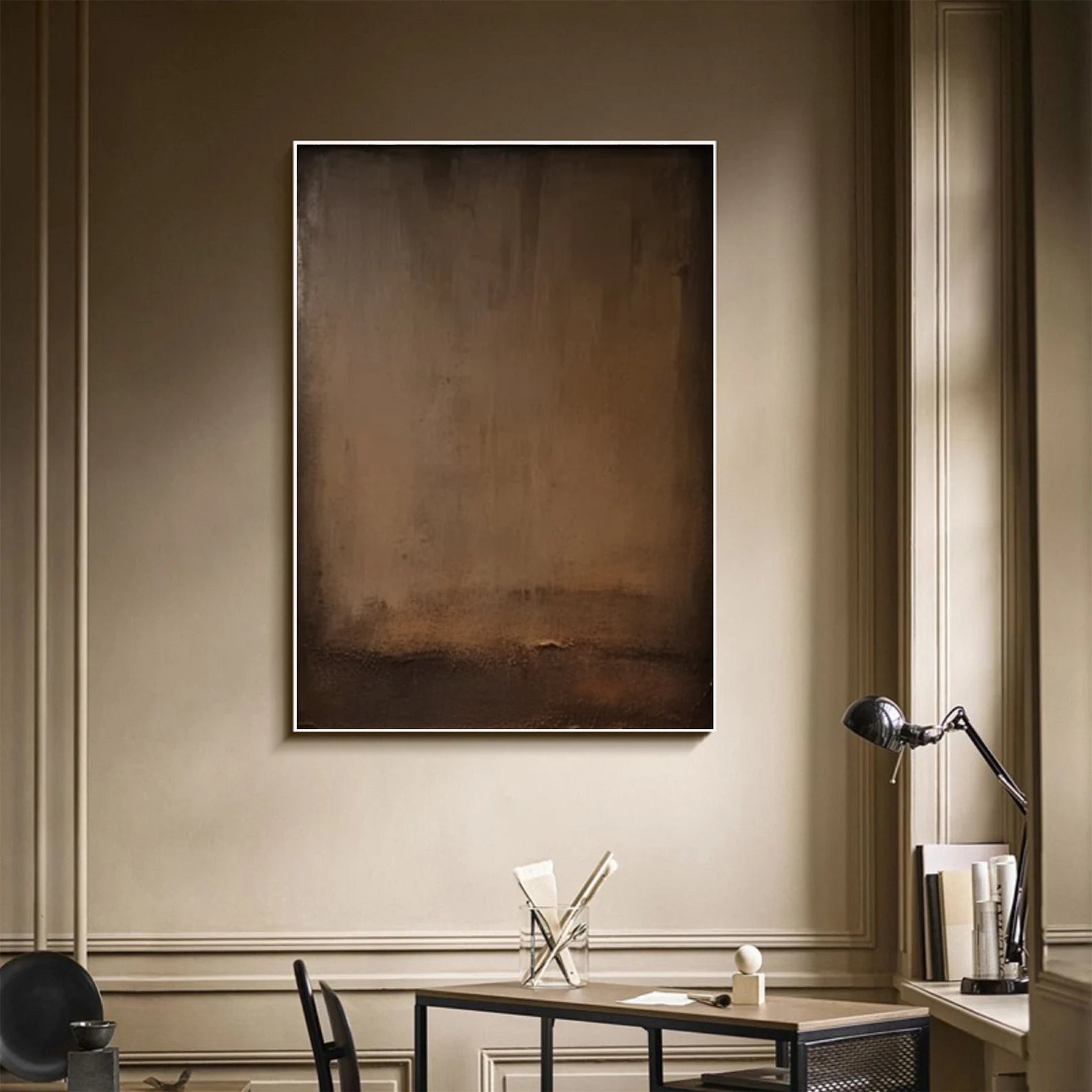 Textured Terrene Luxuriance | Sienna Ecru