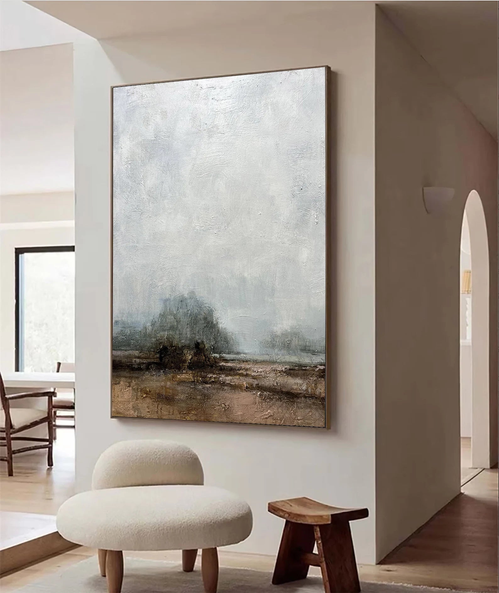 Textured Landscape Calm | Grey Brown