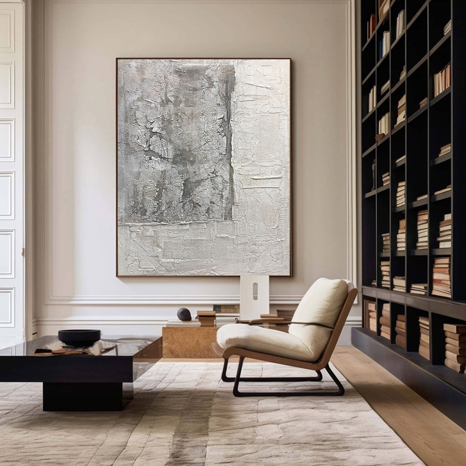 Textured Abstract Grandeur | Gray White