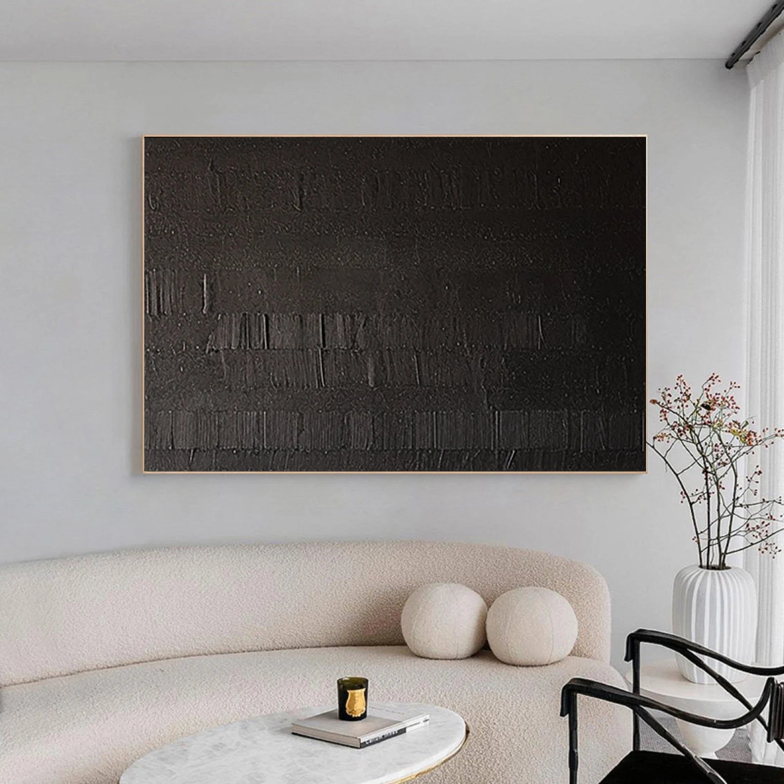 Textured Monochrome Depth | Black Elegance