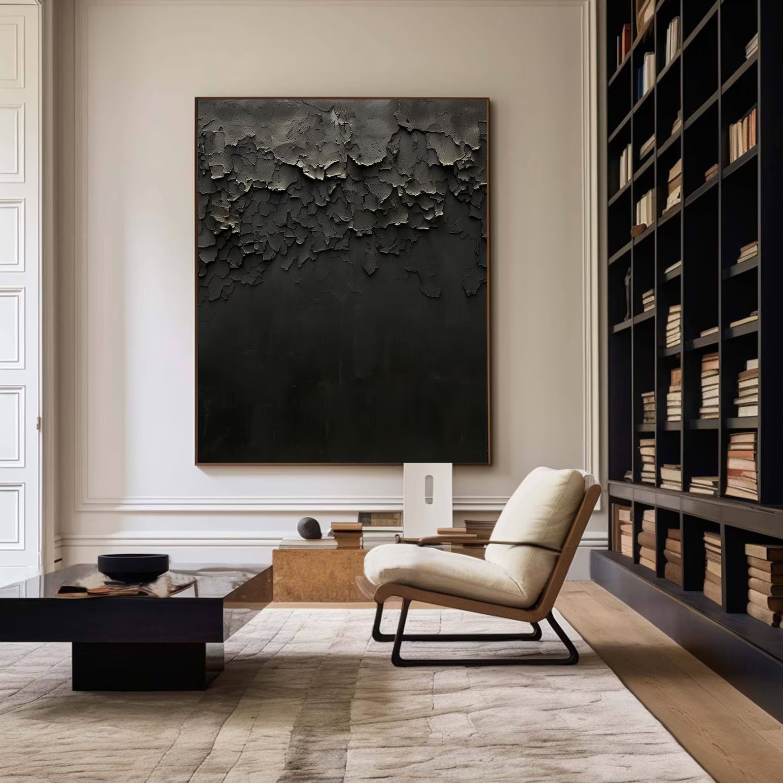 Textured Black Elegance | Monochrome Artistry