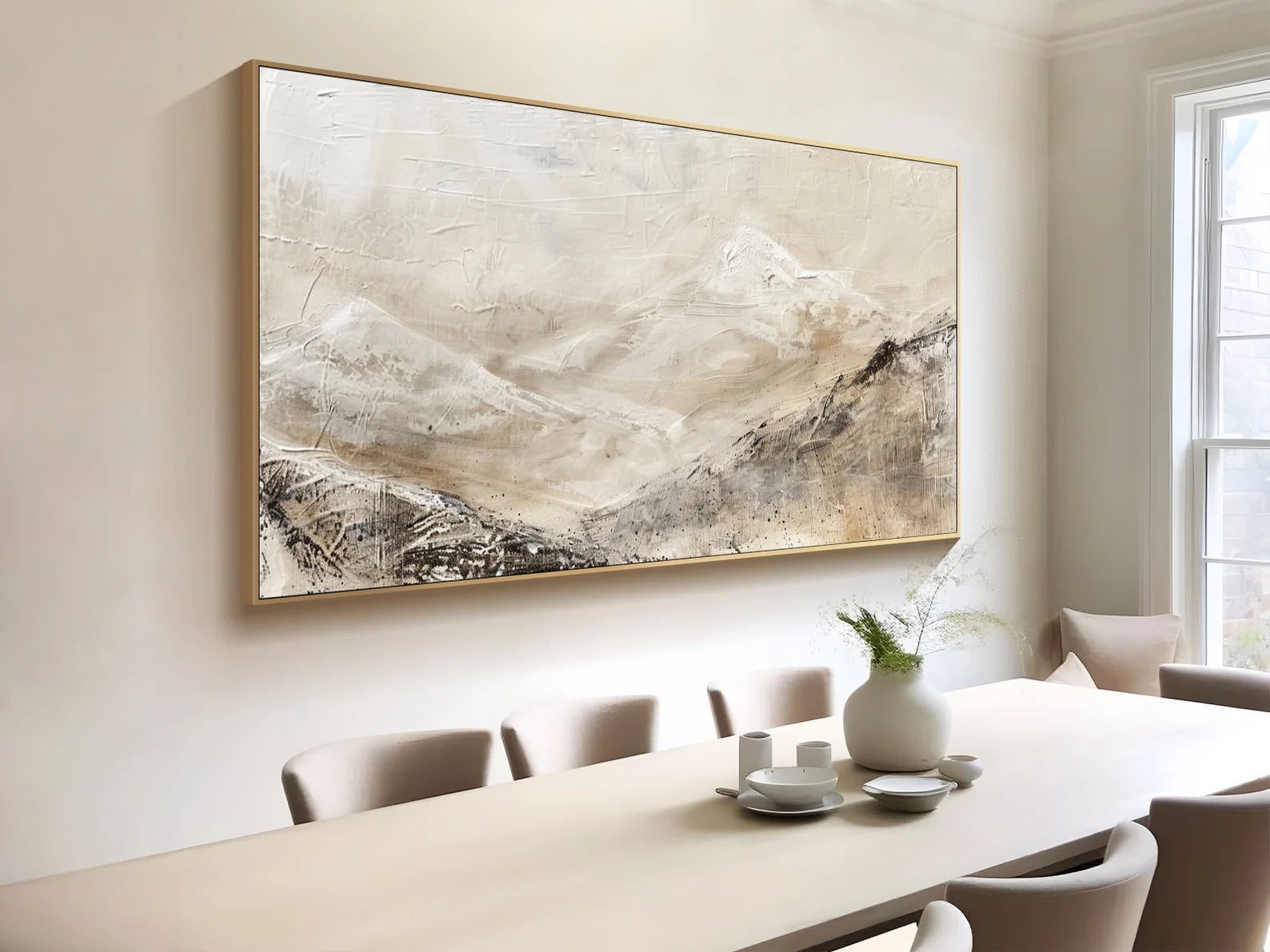 Textured Neutral-toned Minimalist Art | Tranquil Sophistication