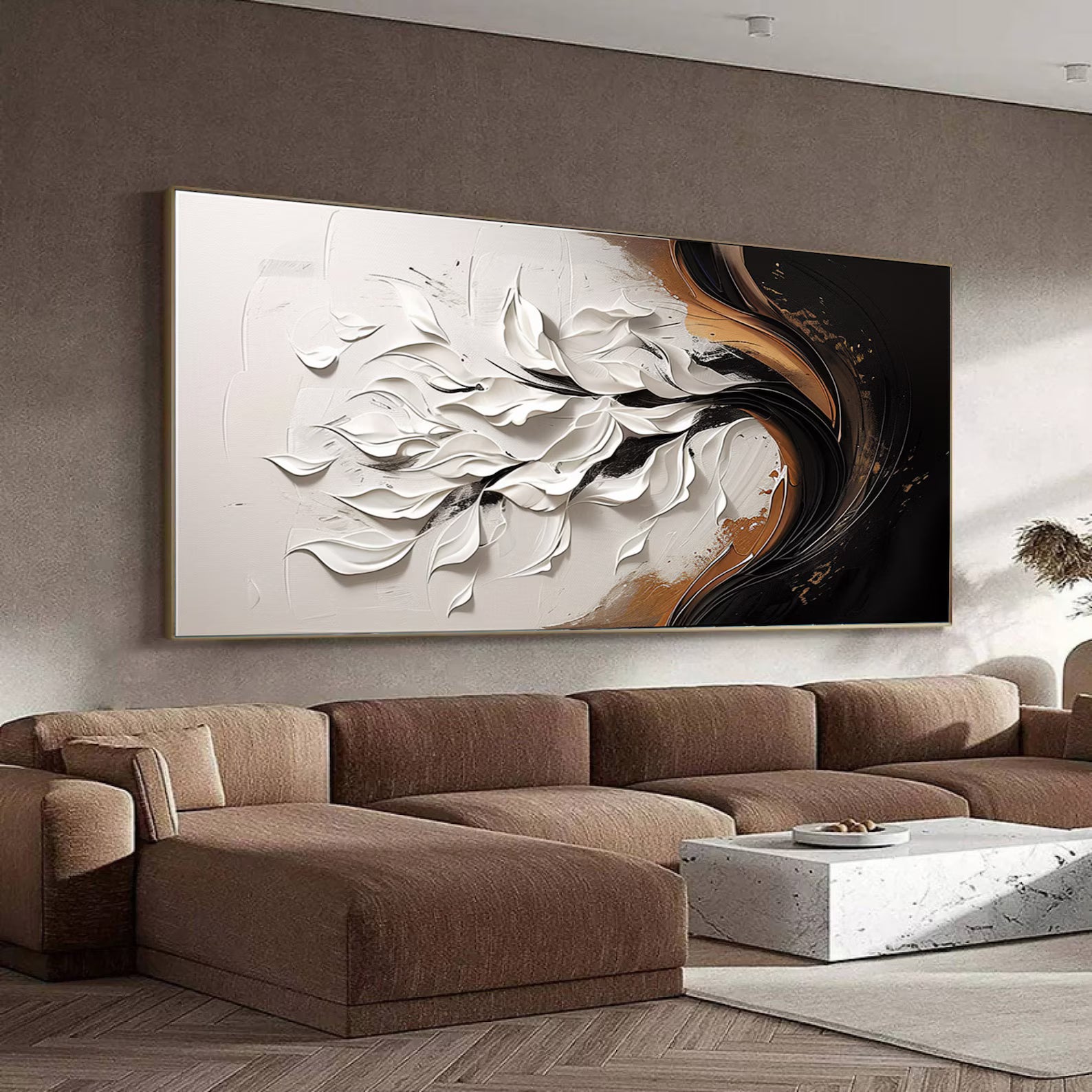 Textured Floral Luxury | White Gold