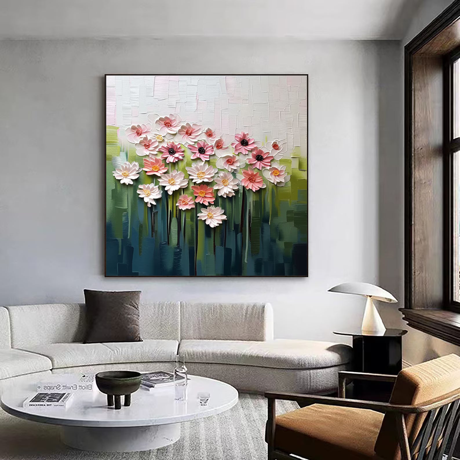 Textured Floral Vibrancy | Pink Green