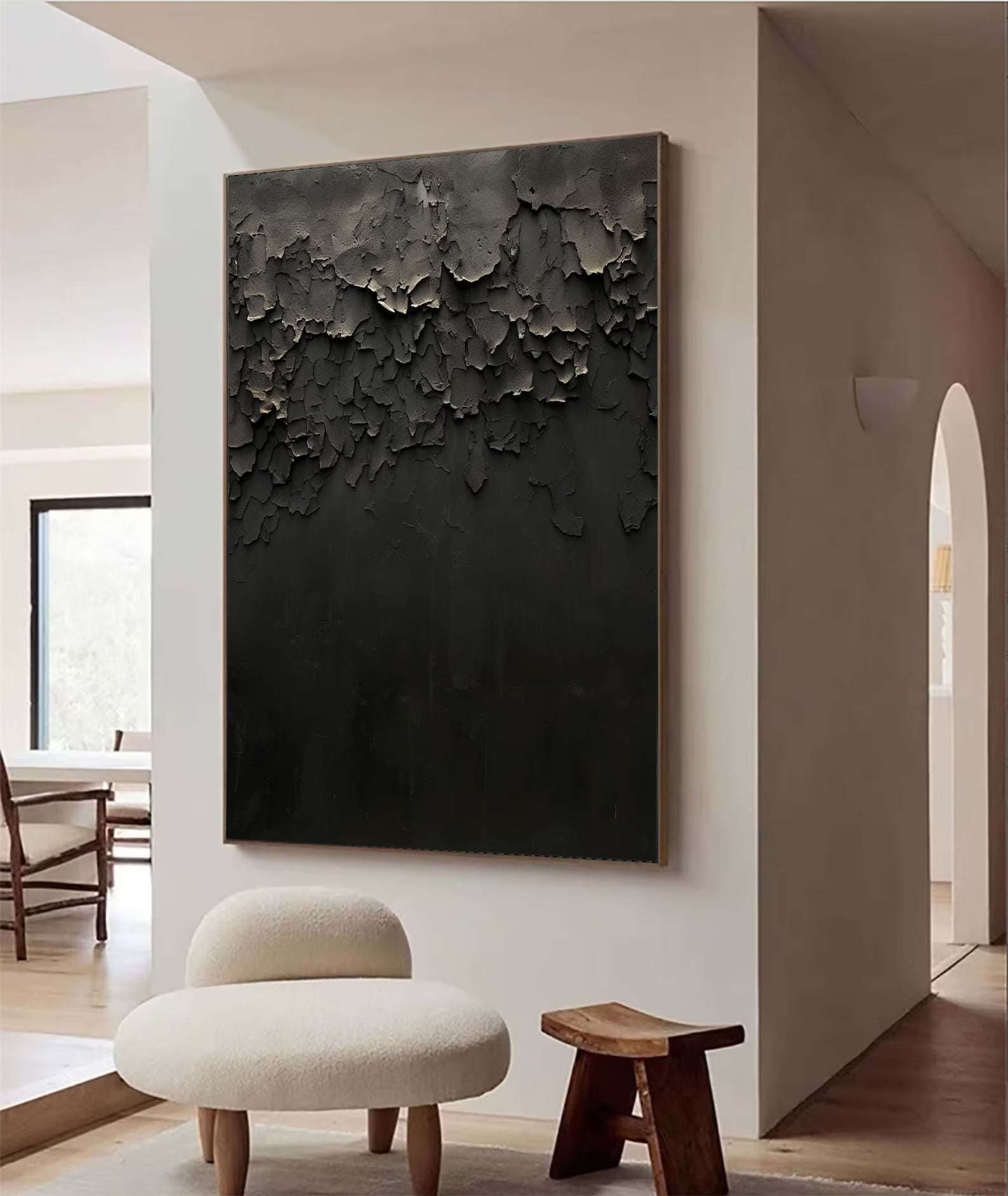 Textured Black Elegance | Monochrome Artistry