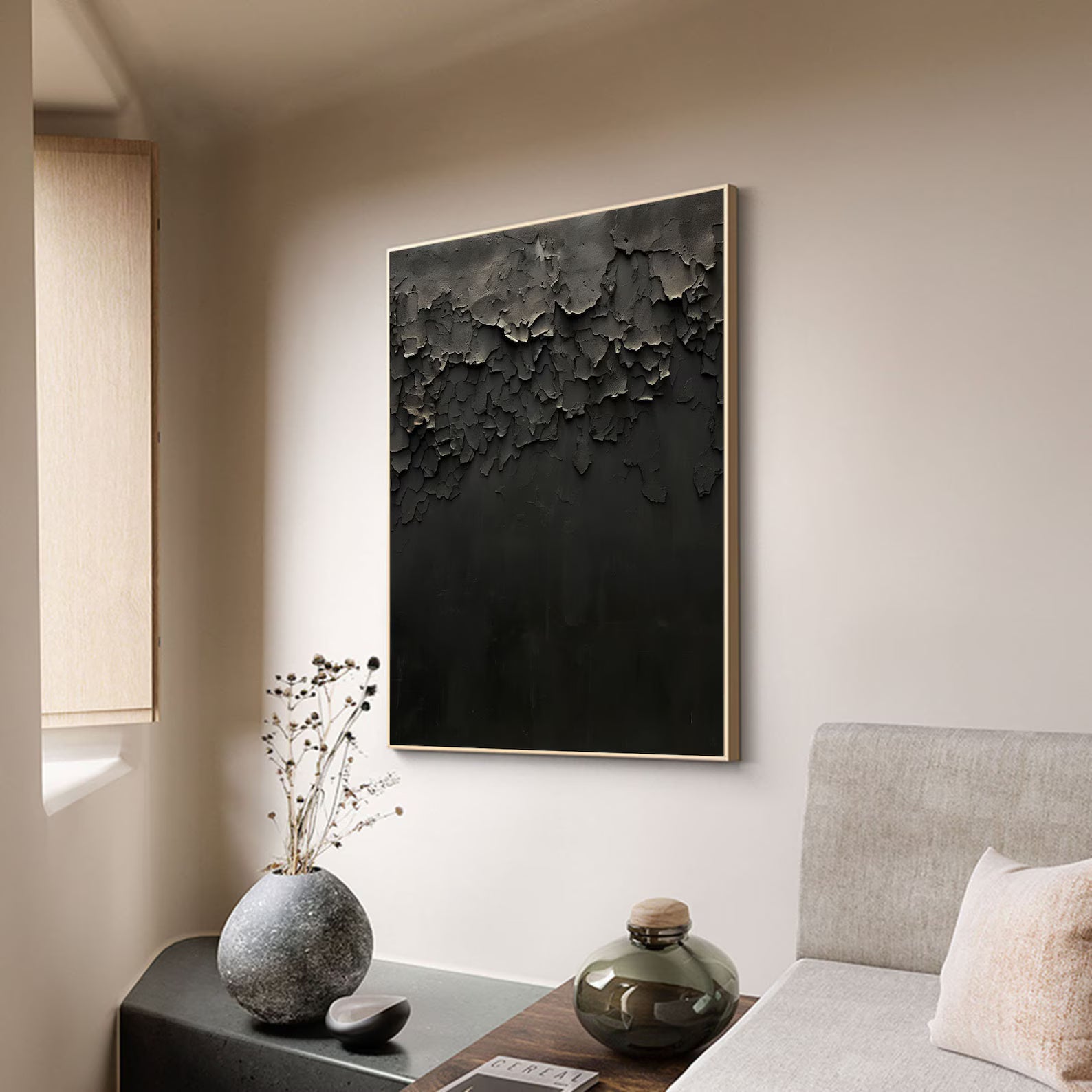 Textured Black Elegance | Monochrome Artistry