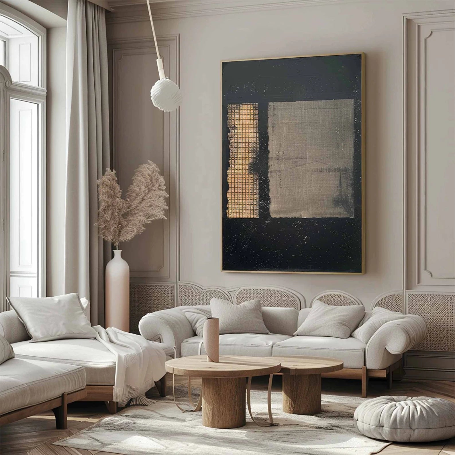 Minimalist Black Grid Art | Edgy Sophistication