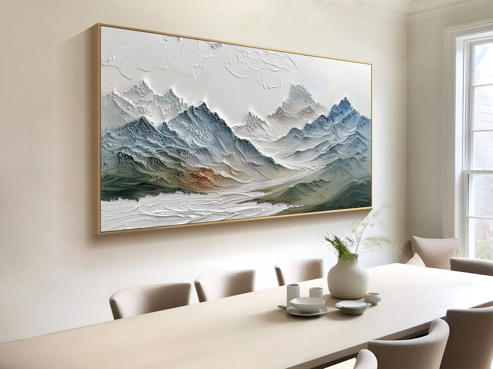 Textured Mountain Art | Serene Peaks