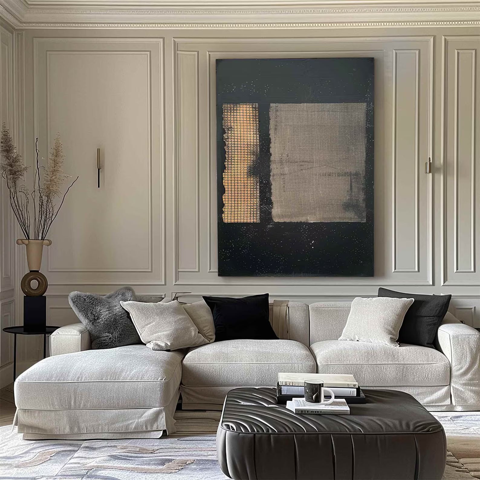 Minimalist Black Grid Art | Edgy Sophistication