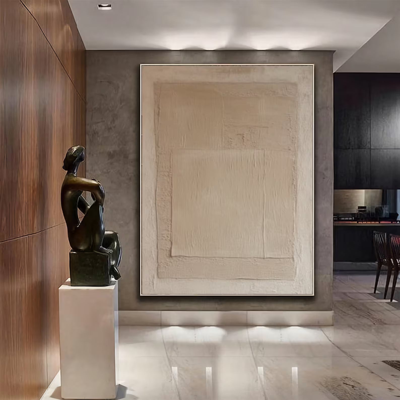 Textured Beige Abstract | Minimalist Luxe