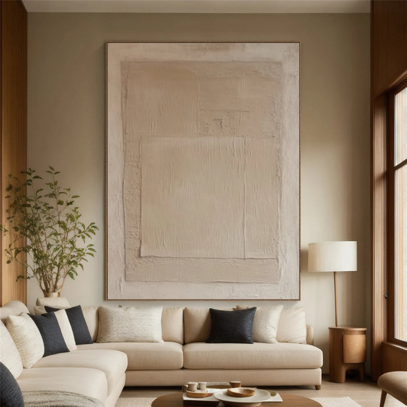 Textured Beige Abstract | Minimalist Luxe
