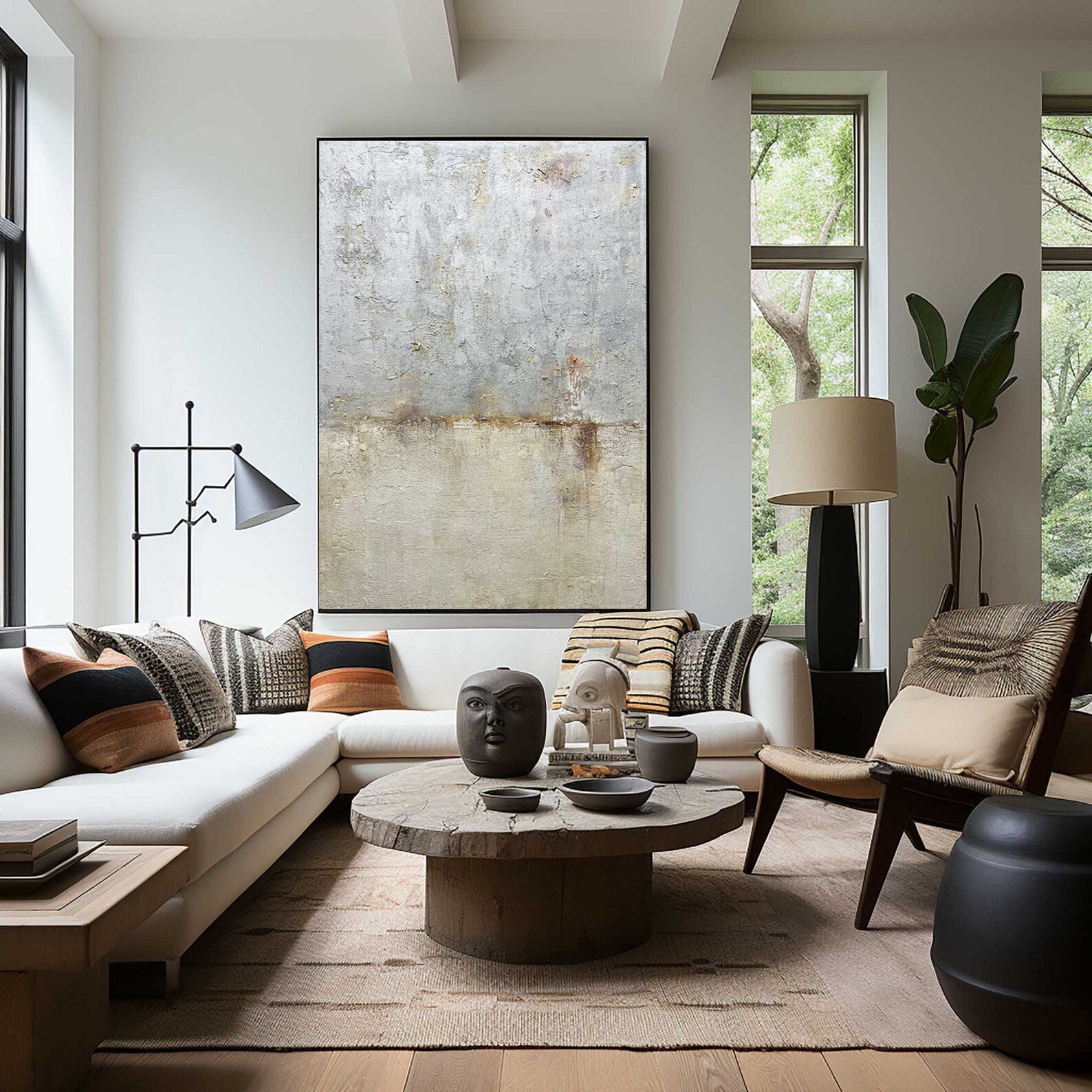 Textured Earthy Sophistication | Gray Beige