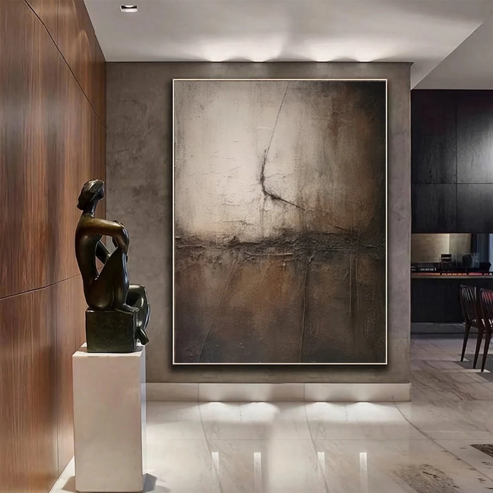 Textured Monochrome Abstract | Dramatic Luxe