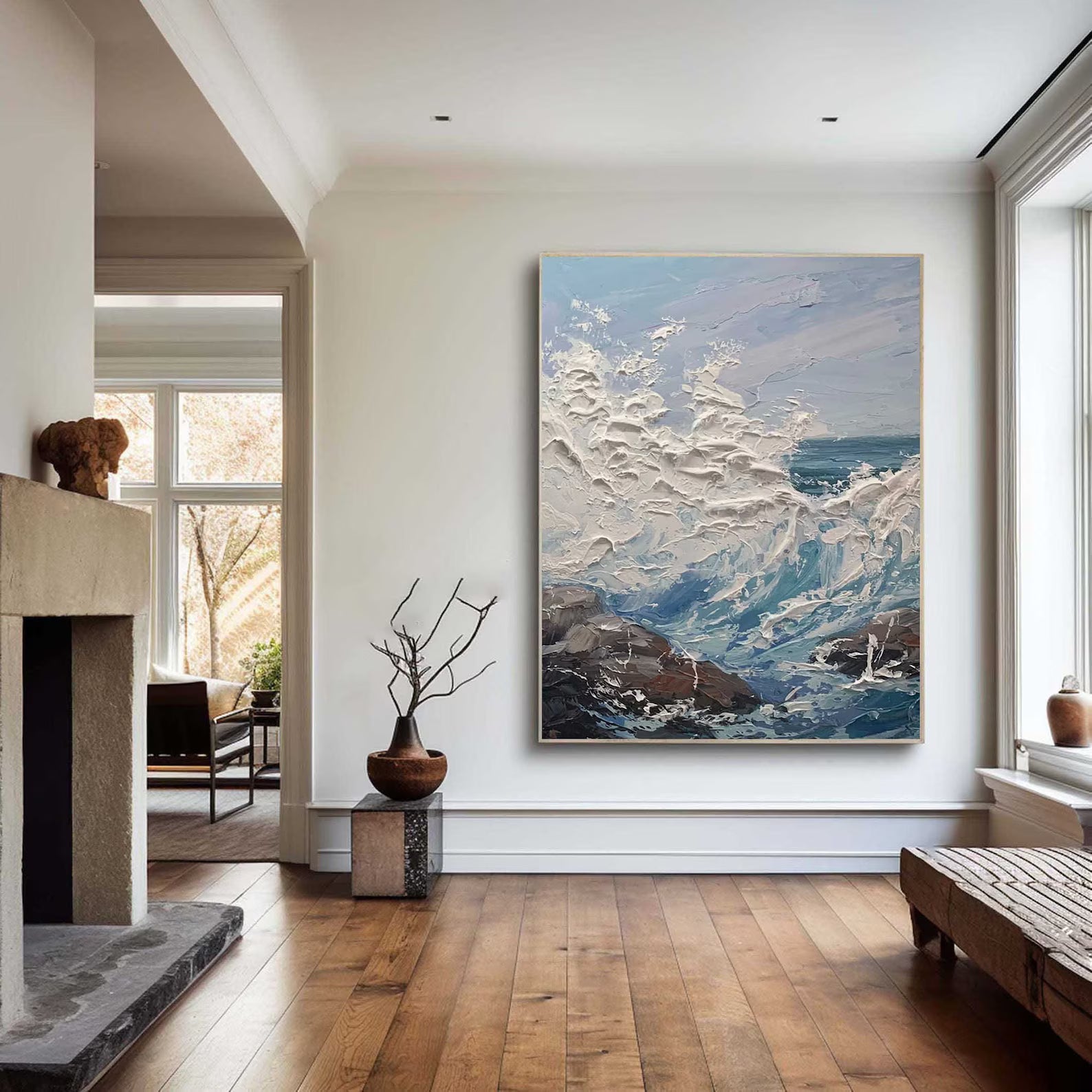 Textured Ocean Wave Abstract | Coastal Luxury