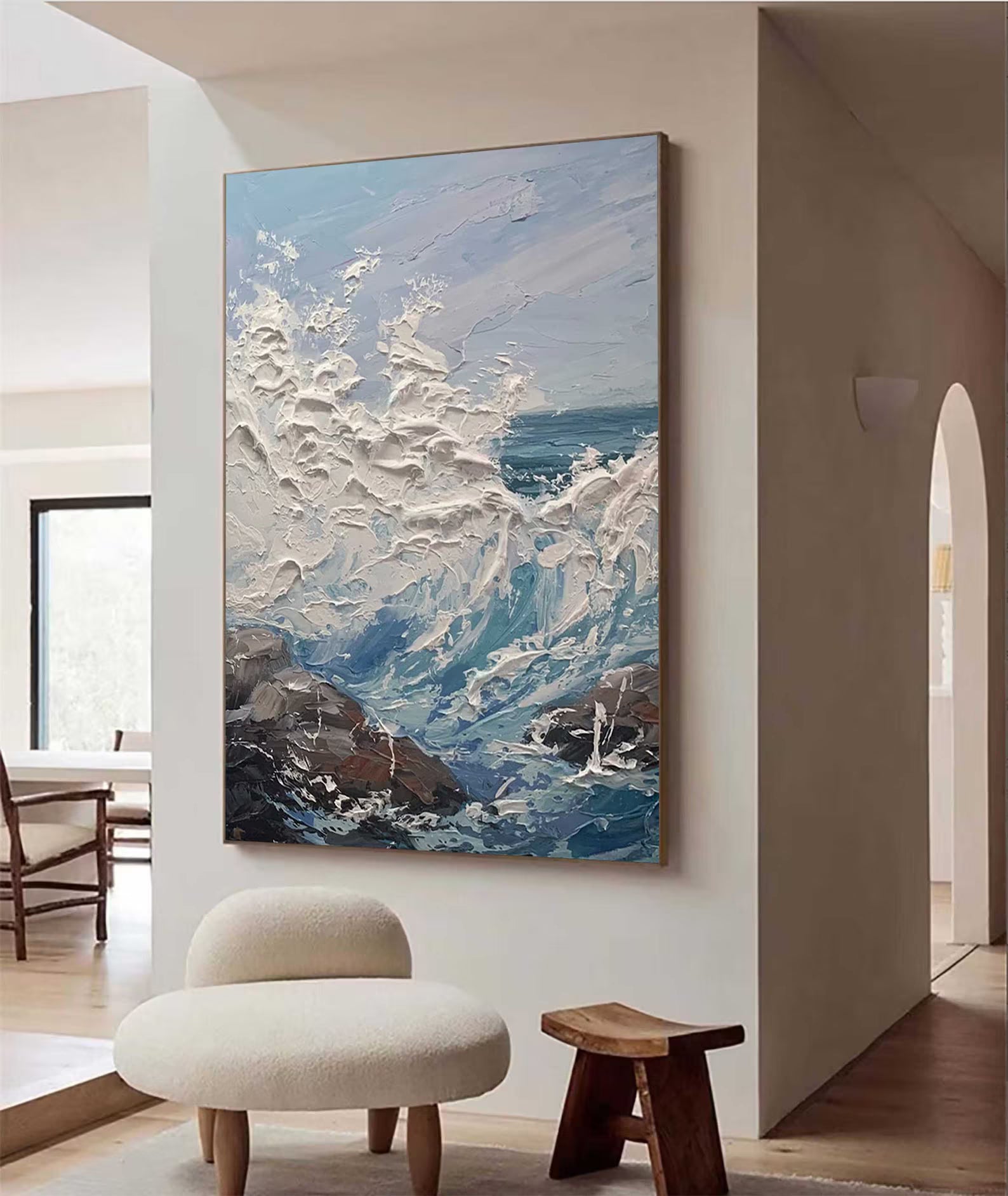 Textured Ocean Wave Abstract | Coastal Luxury