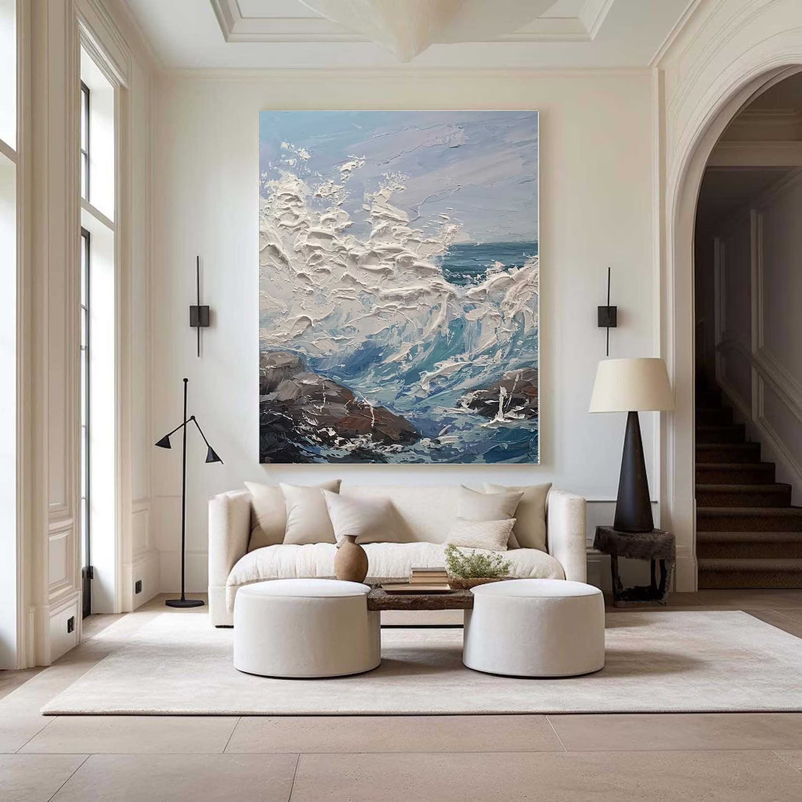 Textured Ocean Wave Abstract | Coastal Luxury