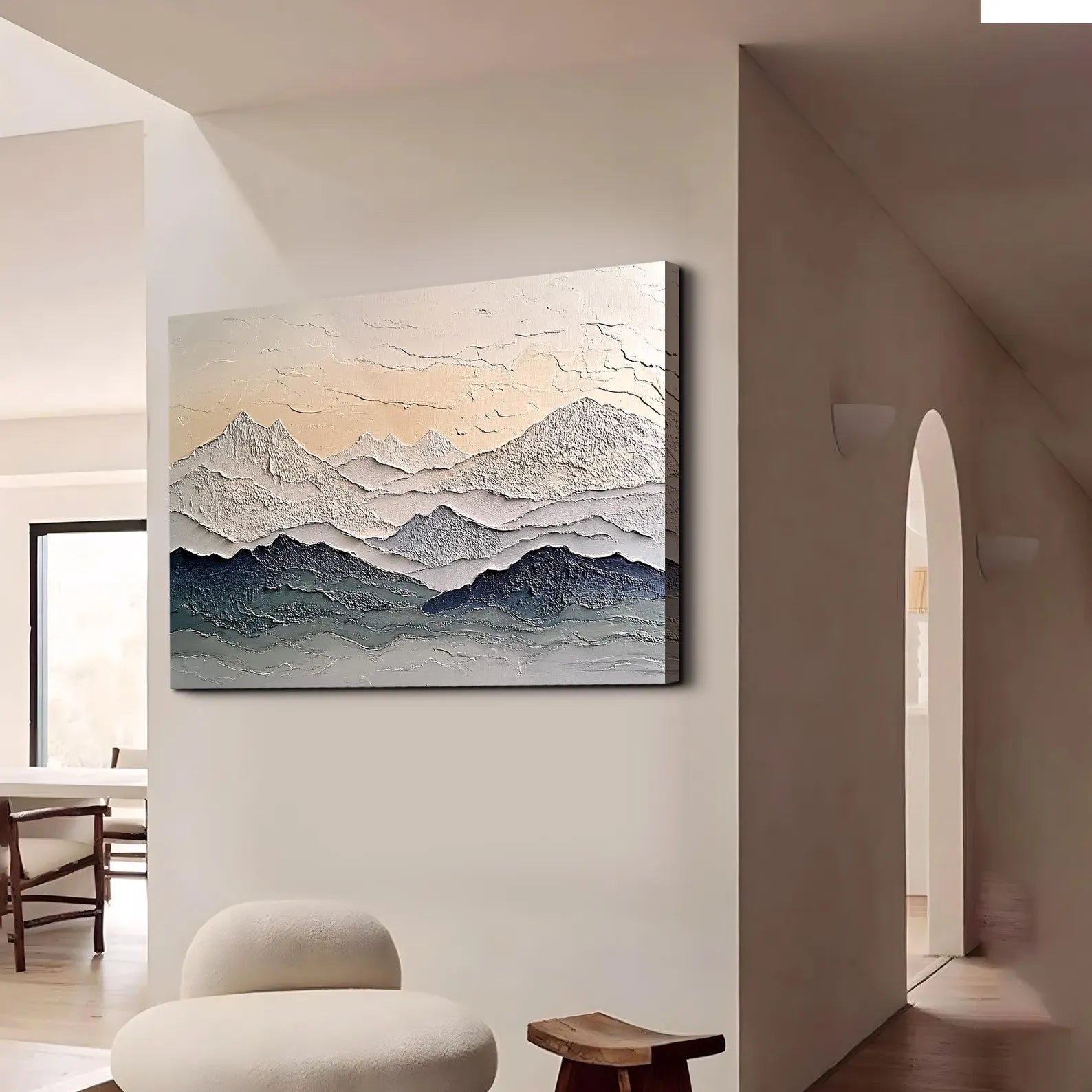 Textured Mountain Vista | Muted Tones