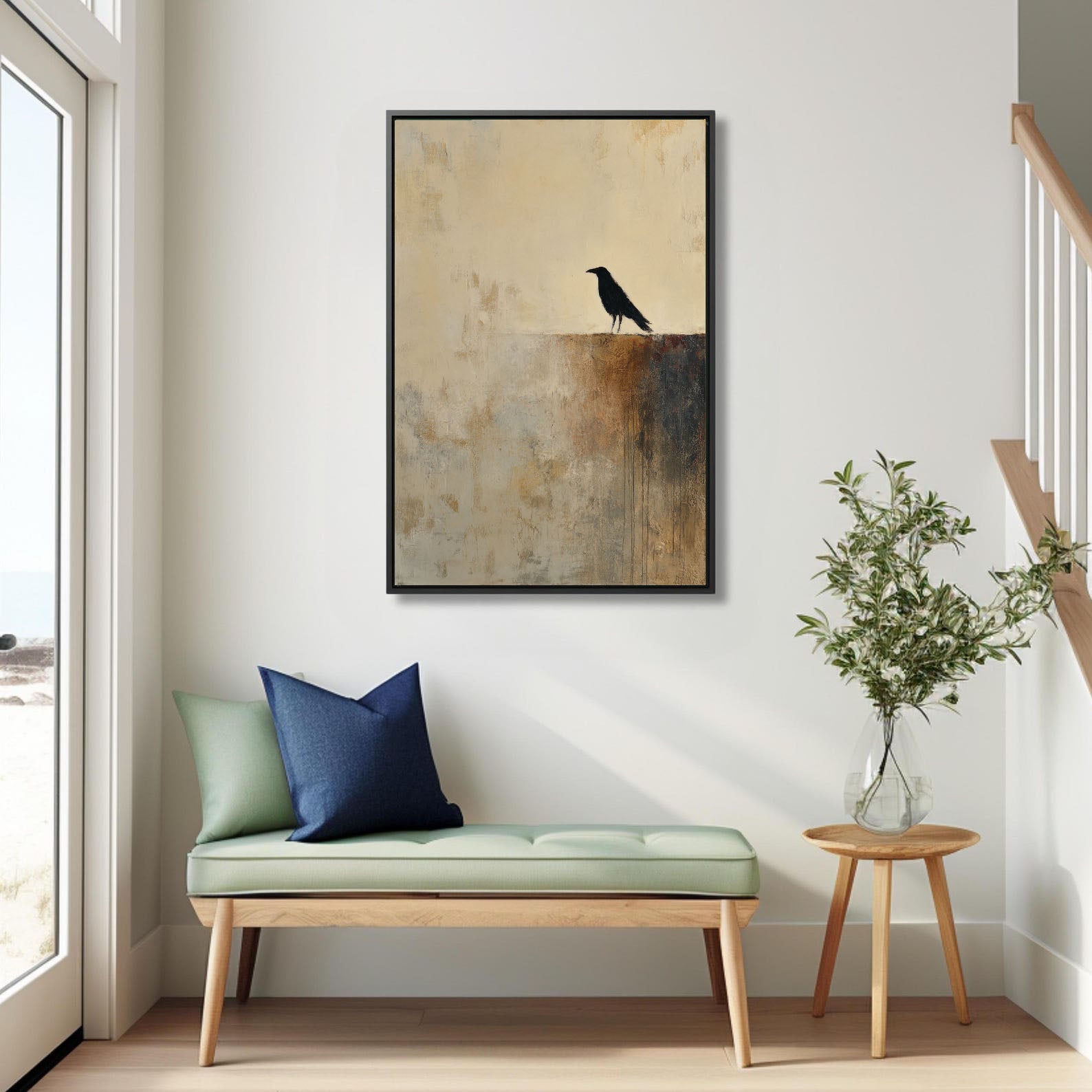 Textured Raven Art | Moody Sophistication