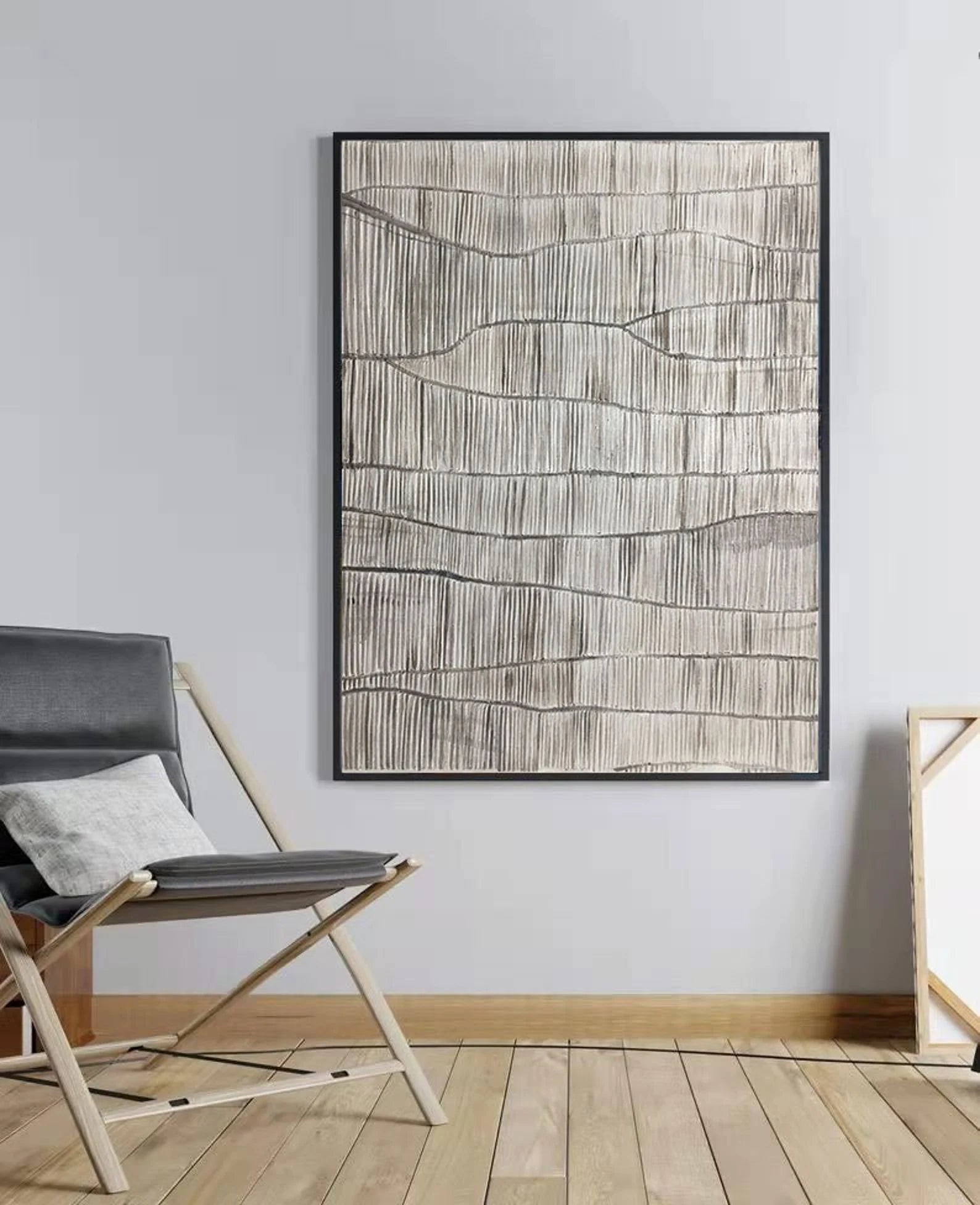 Textured Wave Sophistication | Gray White