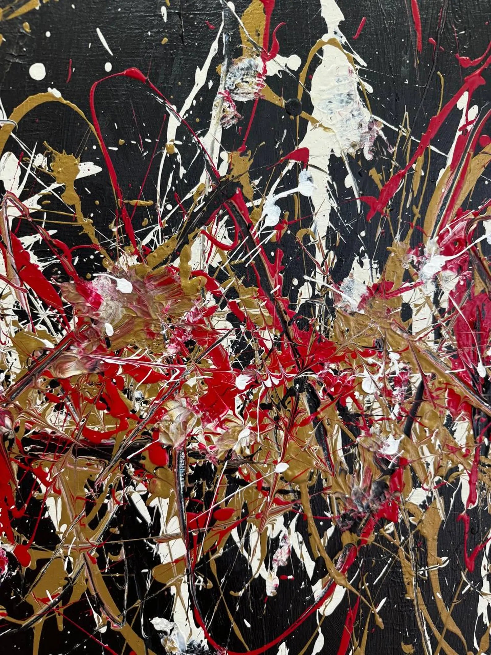 Textured Splatter Opulence | Black Backdrop