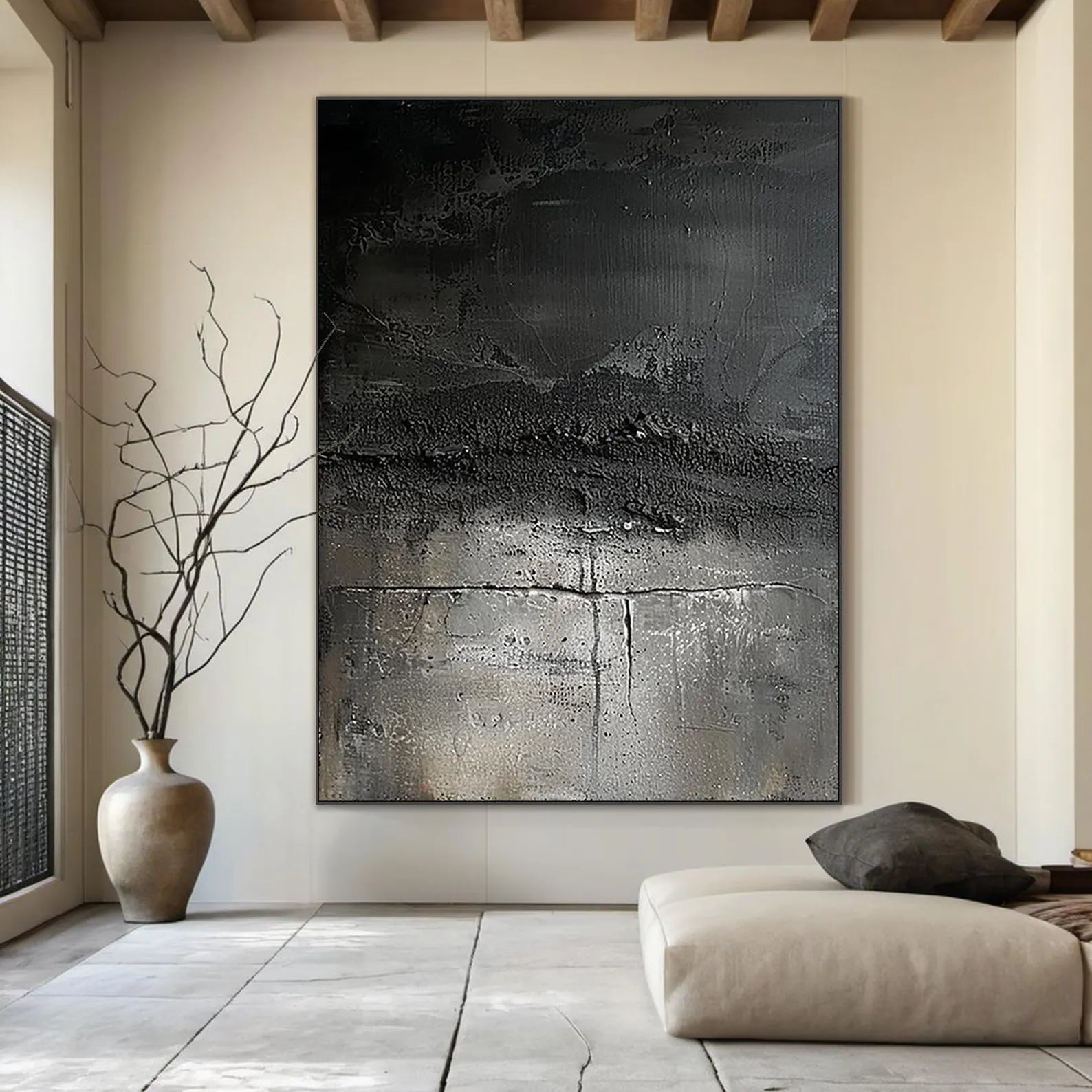 Textured Monochromatic Art | Bold Sophistication