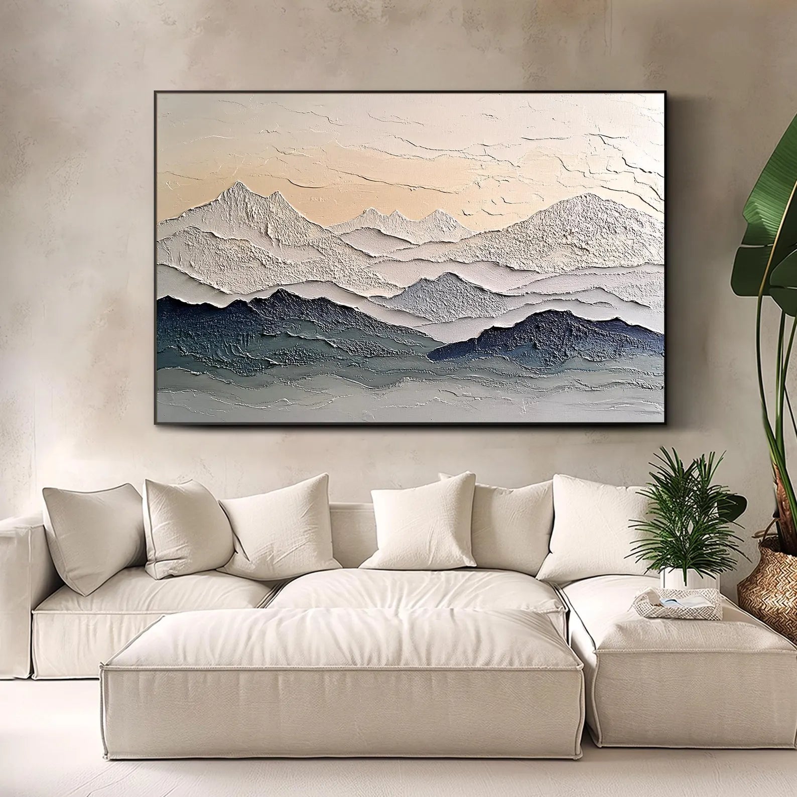 Textured Mountain Vista | Muted Tones