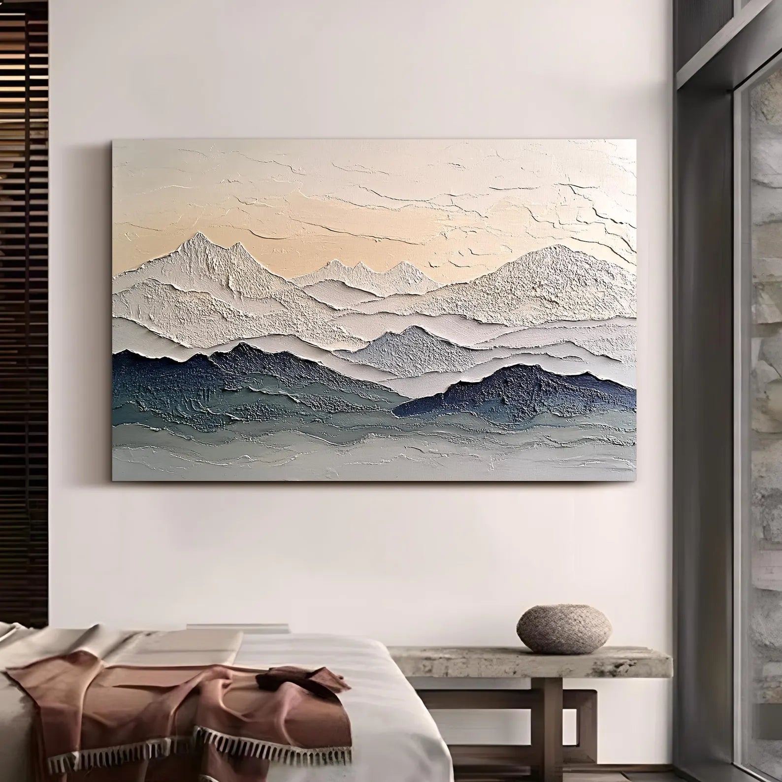 Textured Mountain Vista | Muted Tones