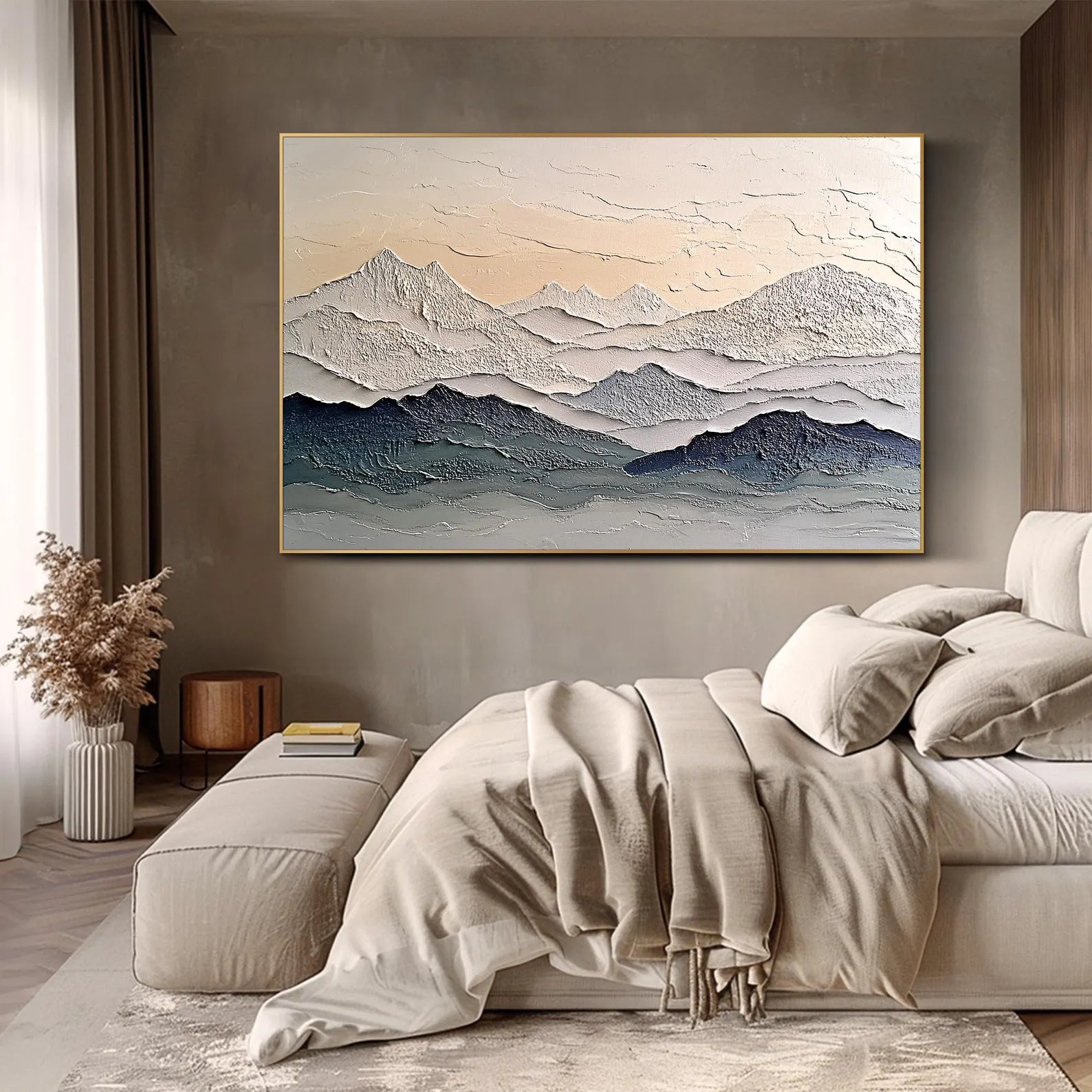 Textured Mountain Vista | Muted Tones