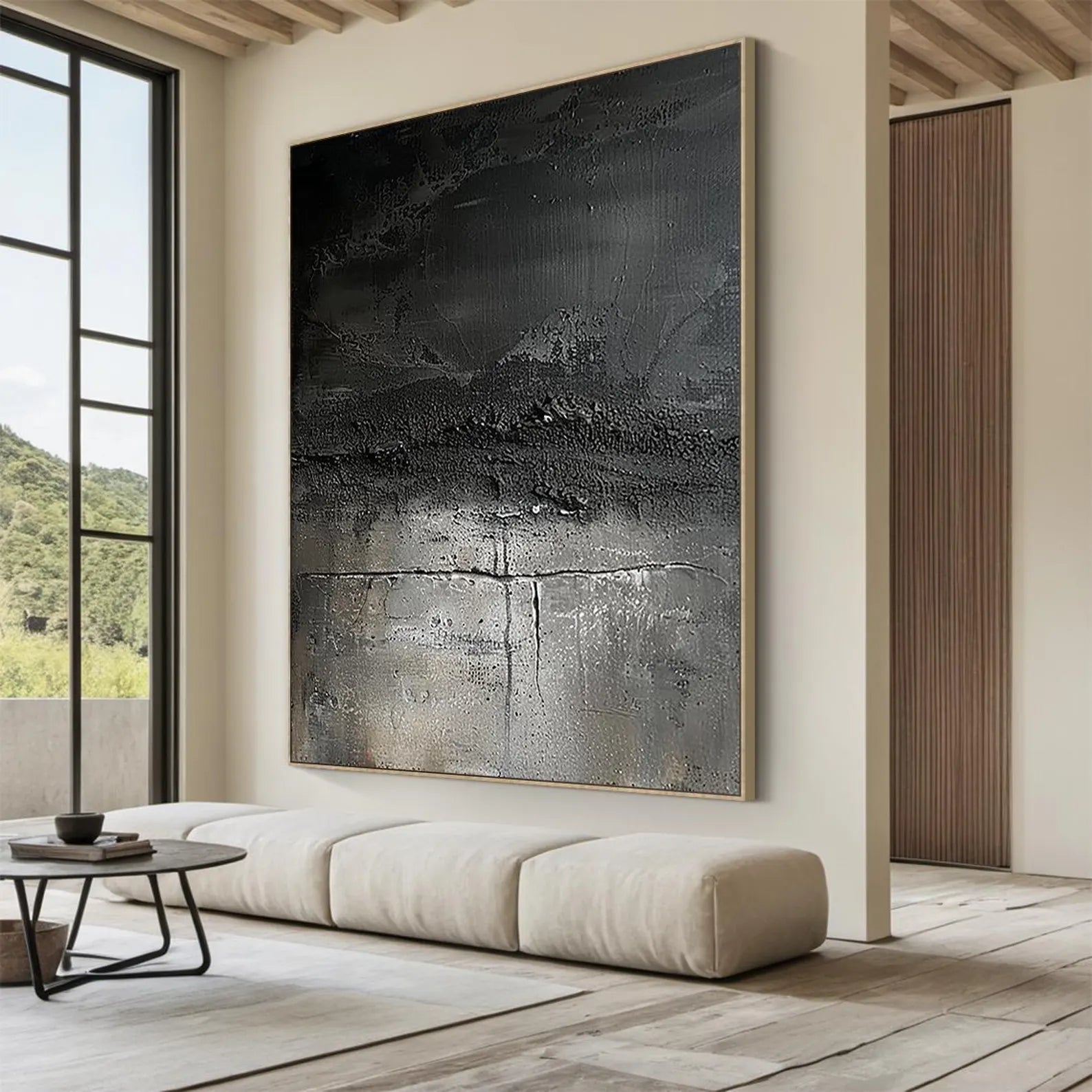 Textured Monochromatic Art | Bold Sophistication