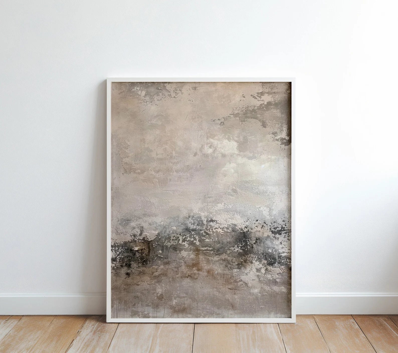 Muted Abstract Landscape | Soft Greys