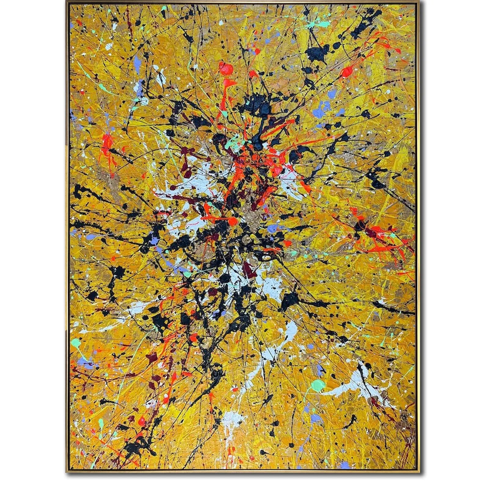 Textured Splatter Vibrancy | Golden Backdrop