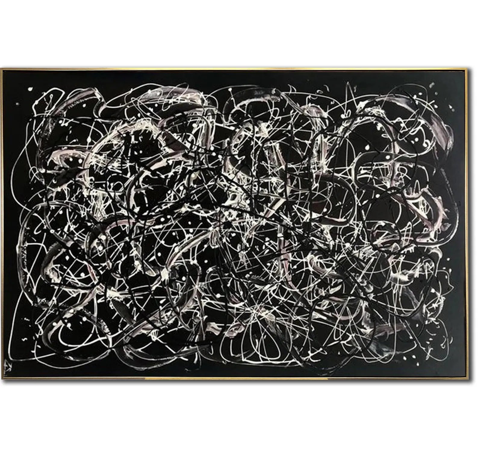 Textured Linear Swirls | Black Backdrop