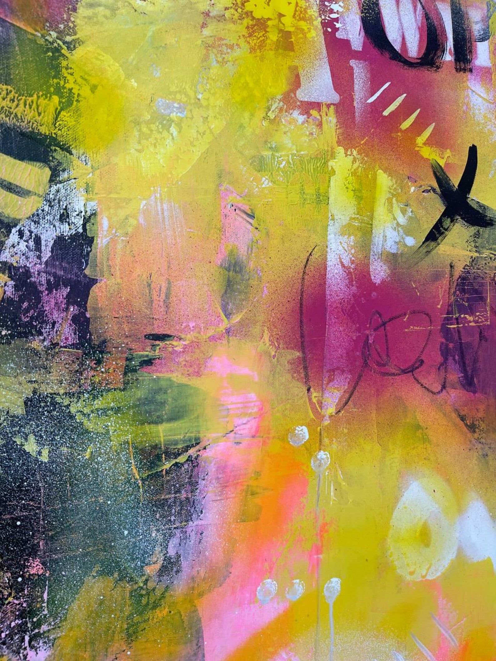 Textured Graffiti Chimp | Vibrant Backdrop