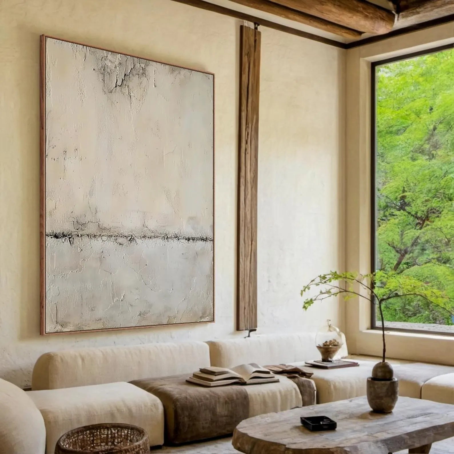 Textured Minimalist Calm | Beige Gray