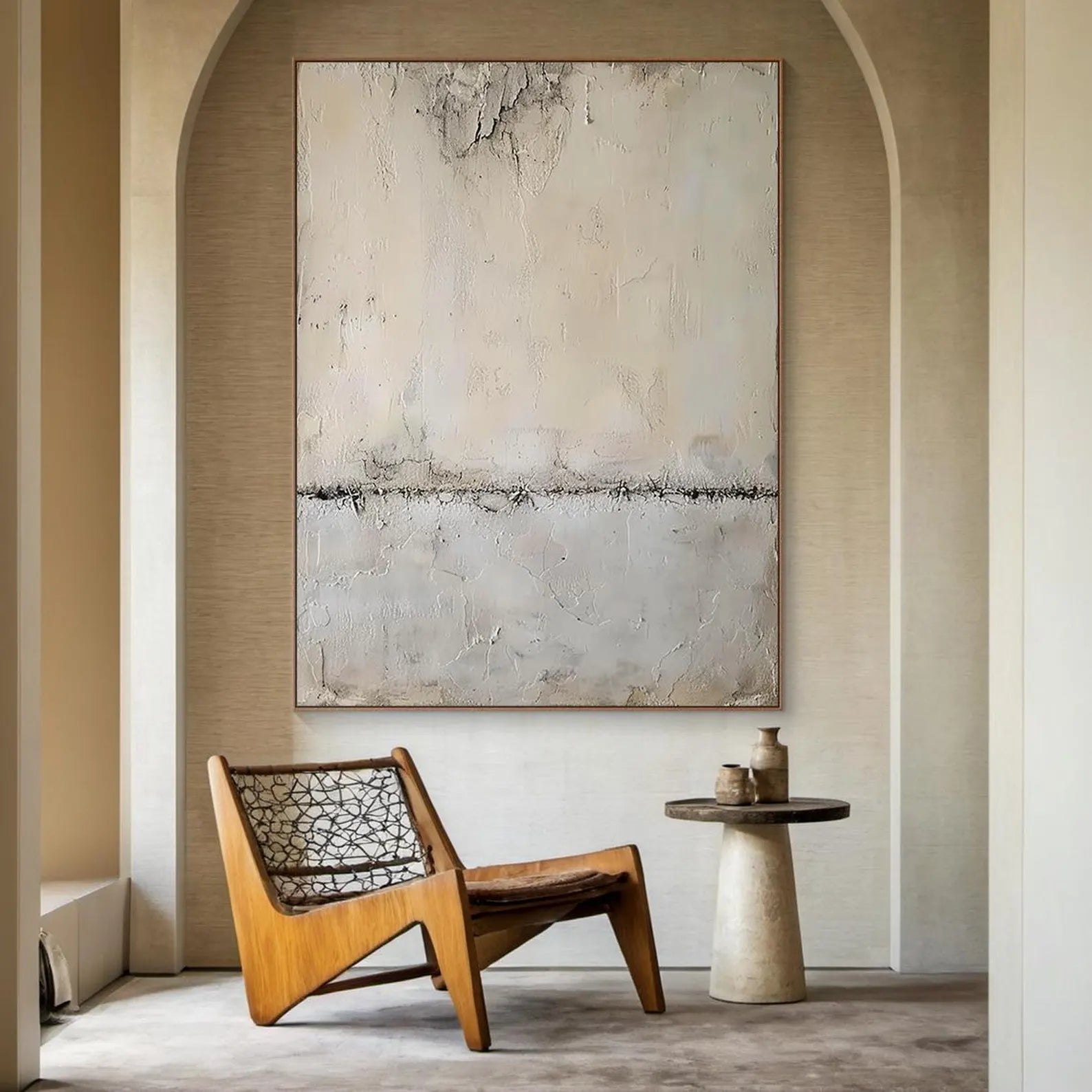 Textured Minimalist Calm | Beige Gray