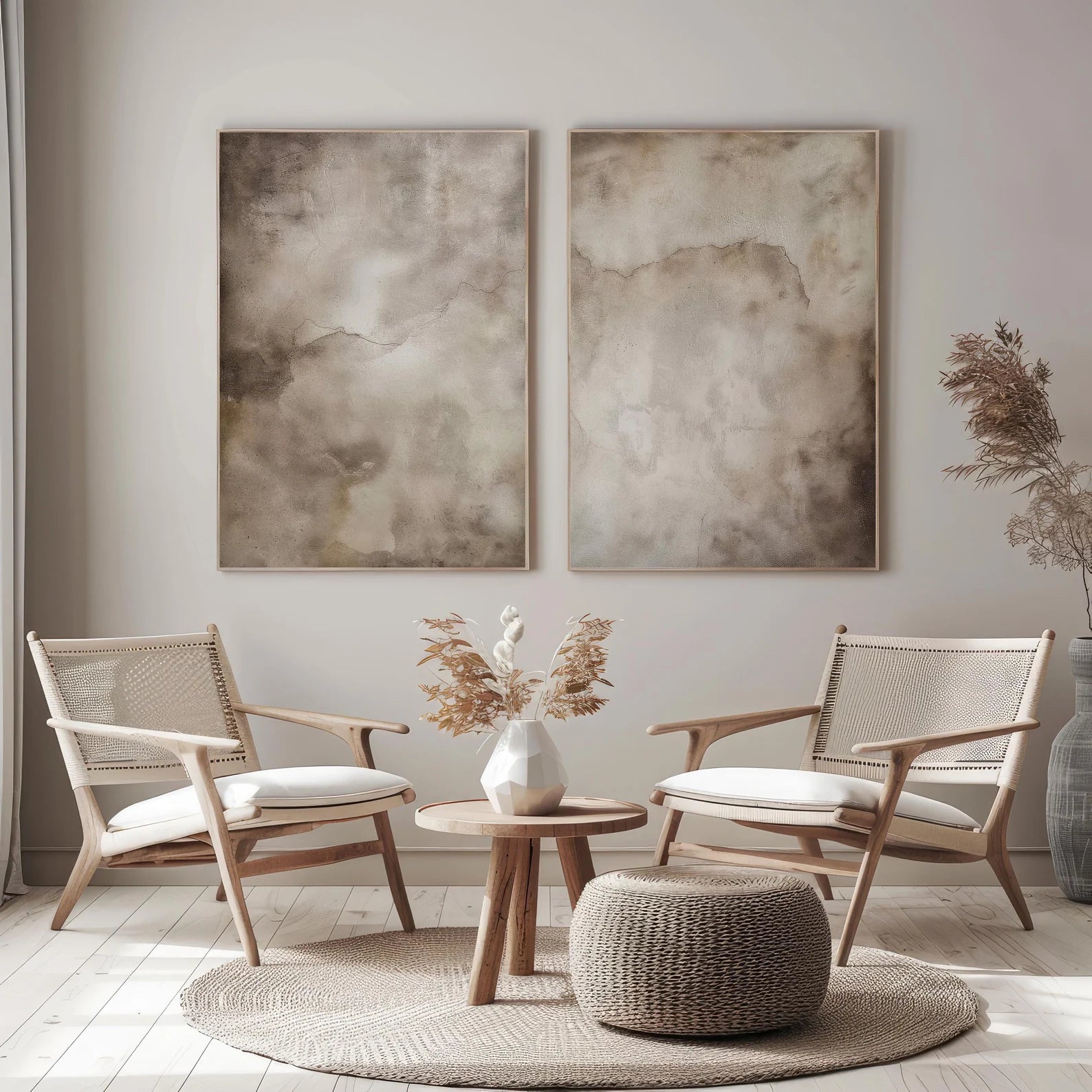 Subtle Earthy Abstraction | Neutral Hues