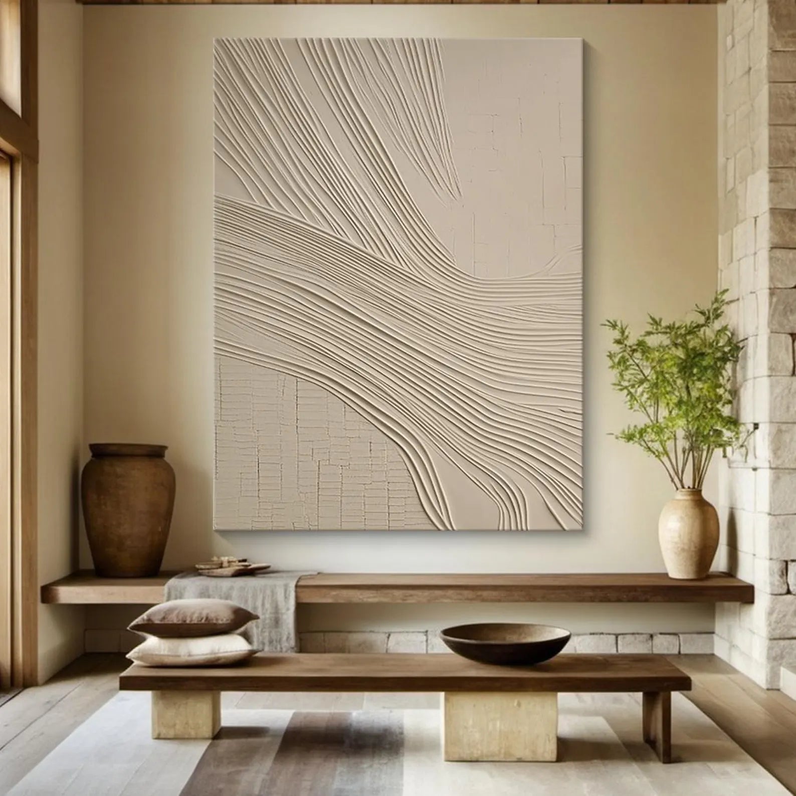 Textured Flowing Art | Tranquil Elegance