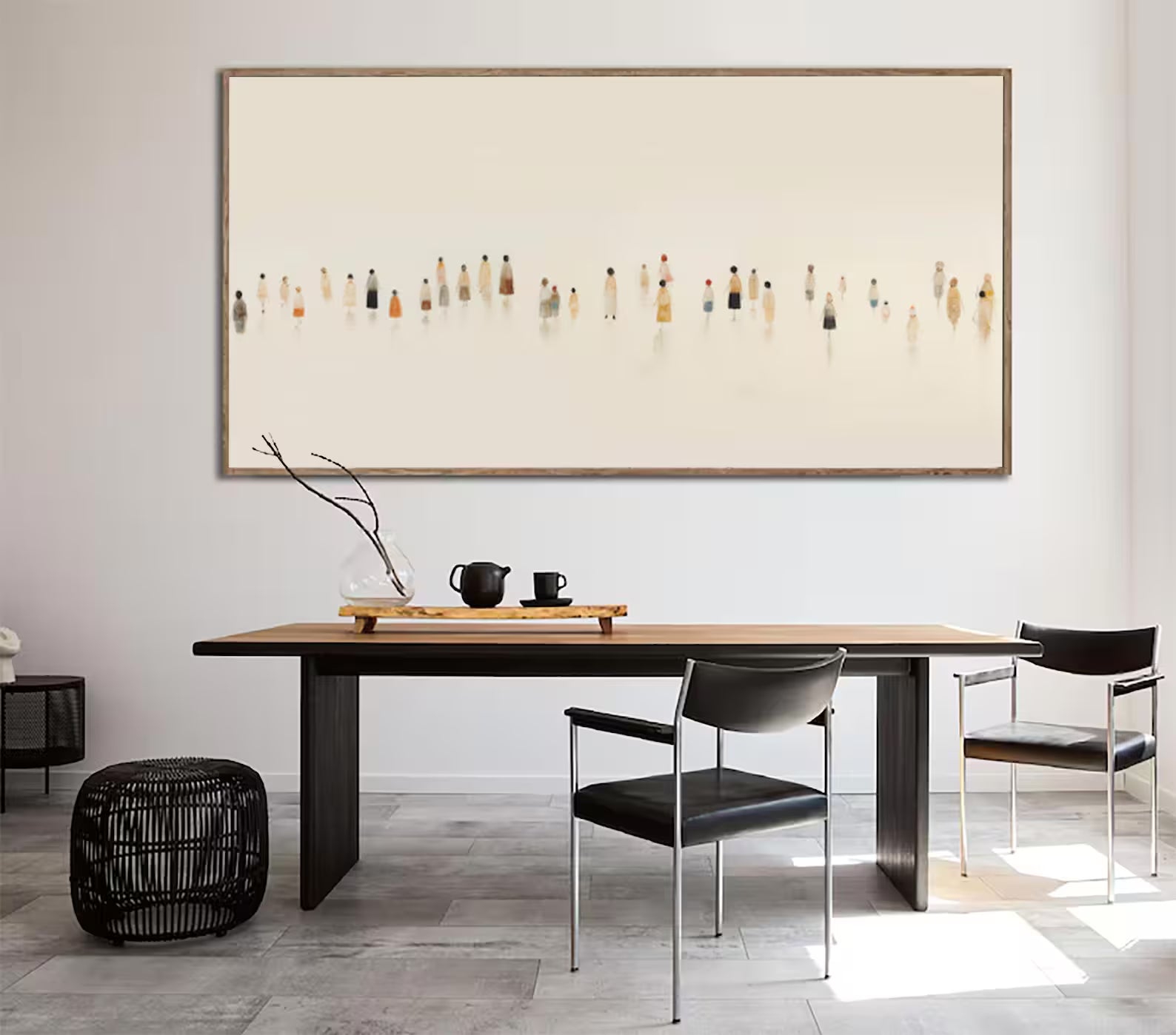 Crowd Scene Art | Minimalist Elegance Vibe