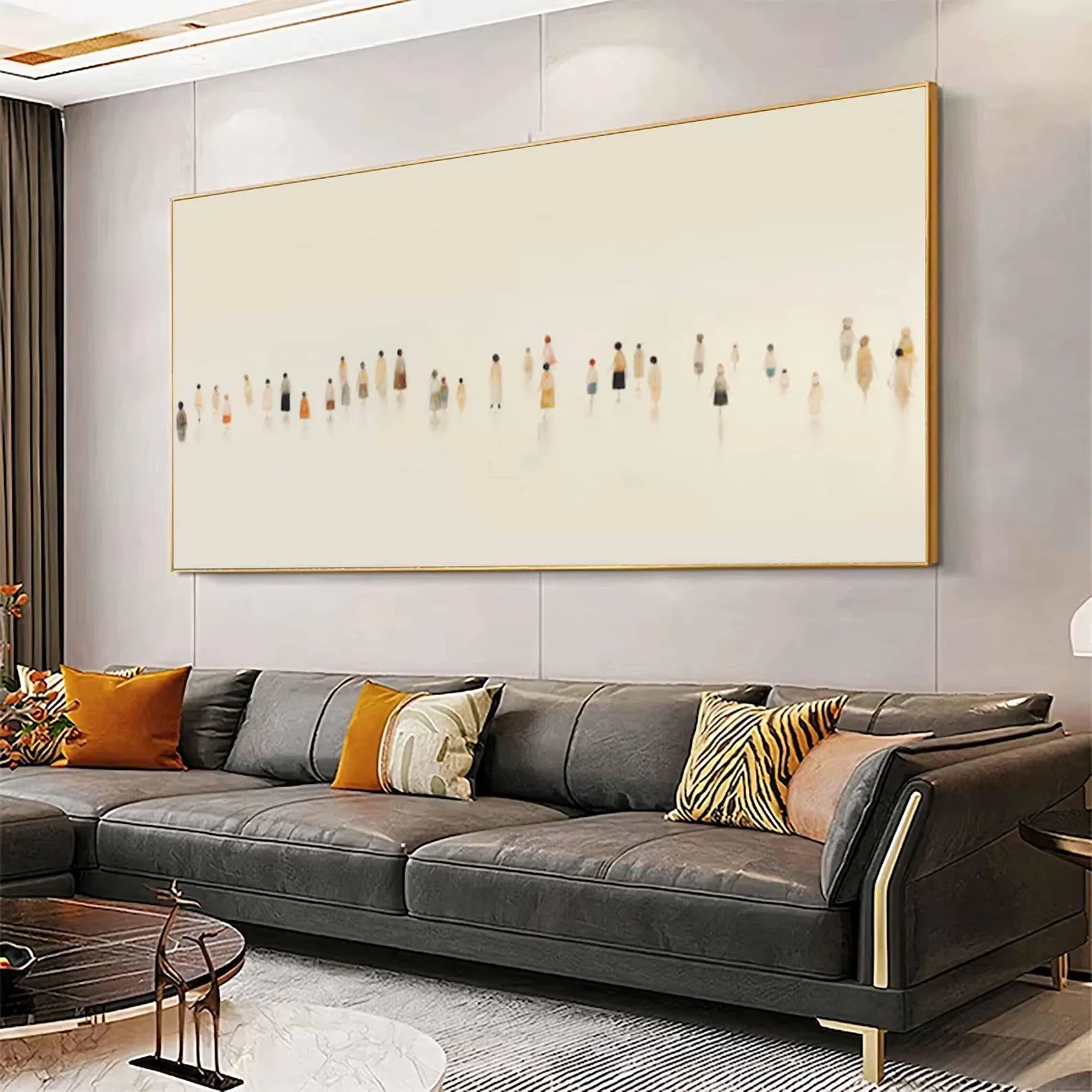 Crowd Scene Art | Minimalist Elegance Vibe